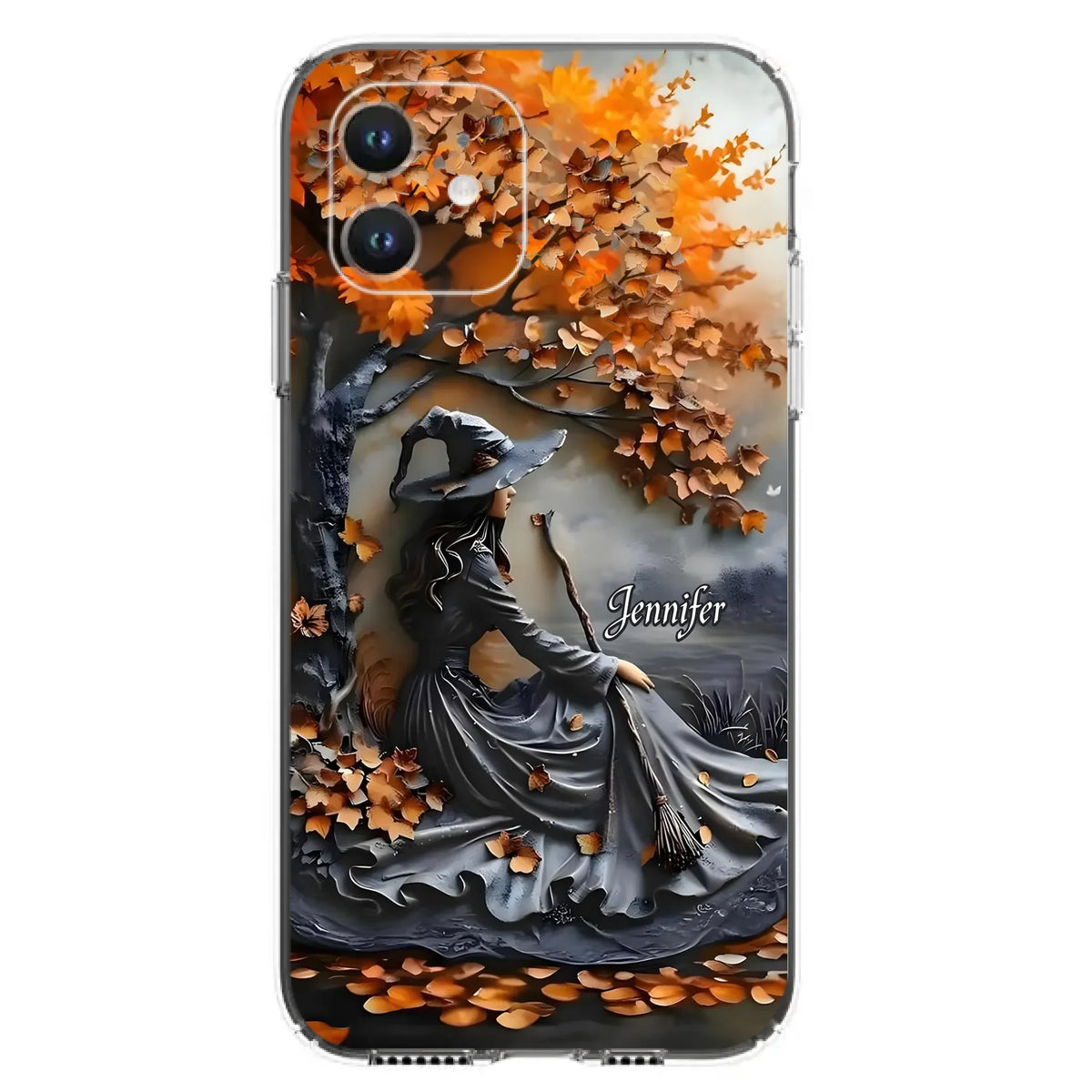 Custom Personalized Witch Broom Phone Case - Halloween/ Birthday Gift Idea For Yourself, Women, Witch Lovers - Case For iPhone/ Samsung