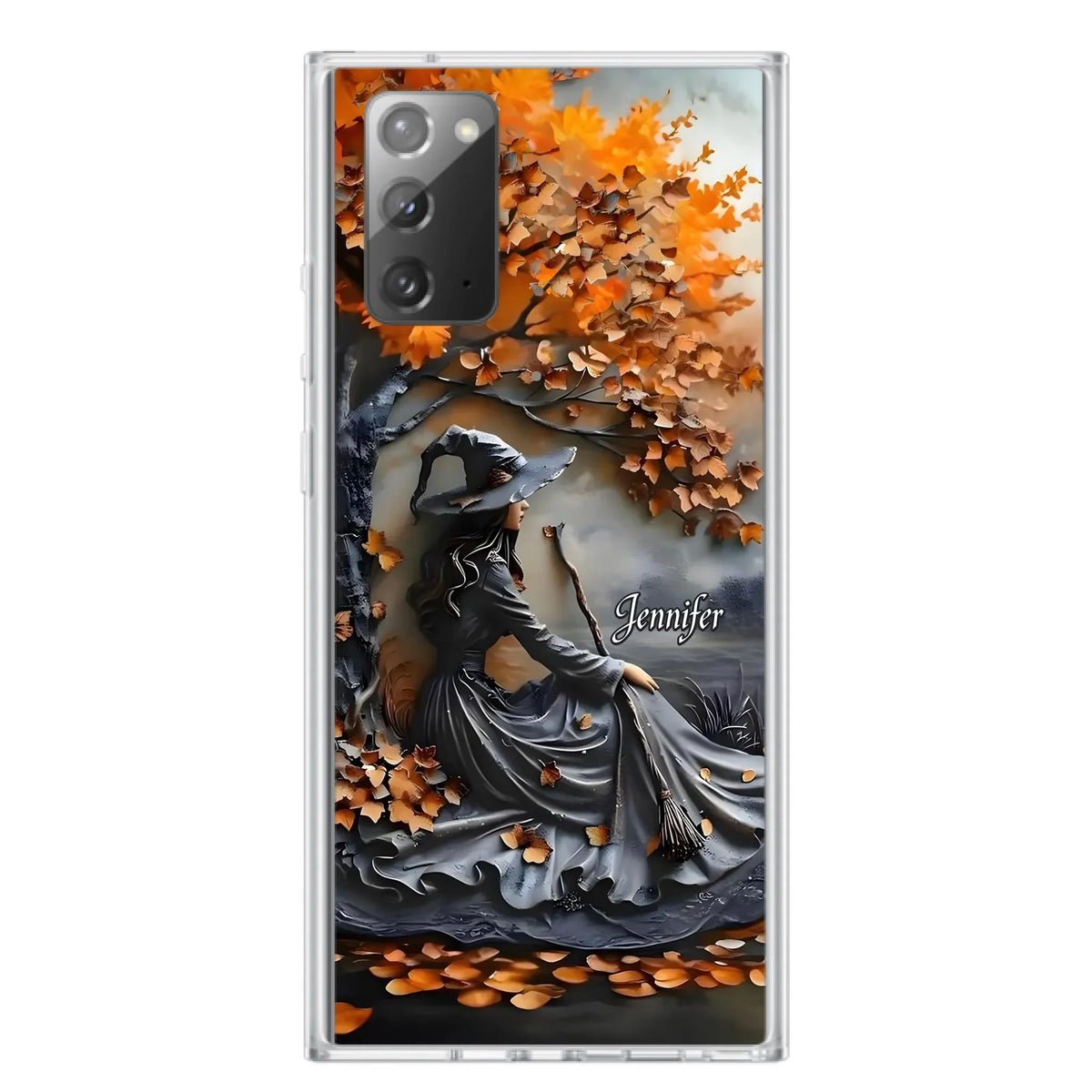 Custom Personalized Witch Broom Phone Case - Halloween/ Birthday Gift Idea For Yourself, Women, Witch Lovers - Case For iPhone/ Samsung