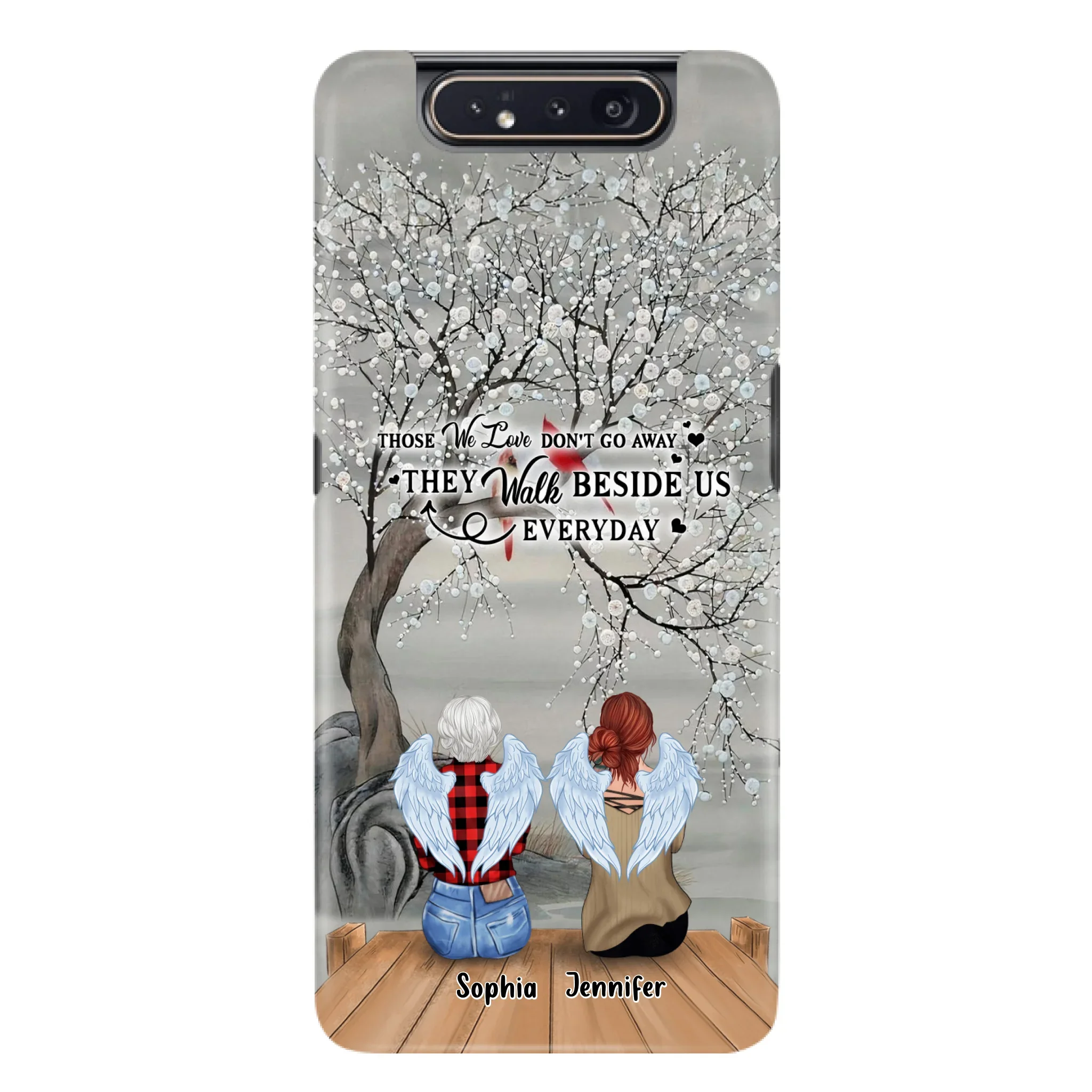 Custom Personalized Memorial Family Member Loss Phone Case - Up to 5 People - Memorial Gift Idea - Those We Love Don't Go Away - Case For iPhone And Samsung