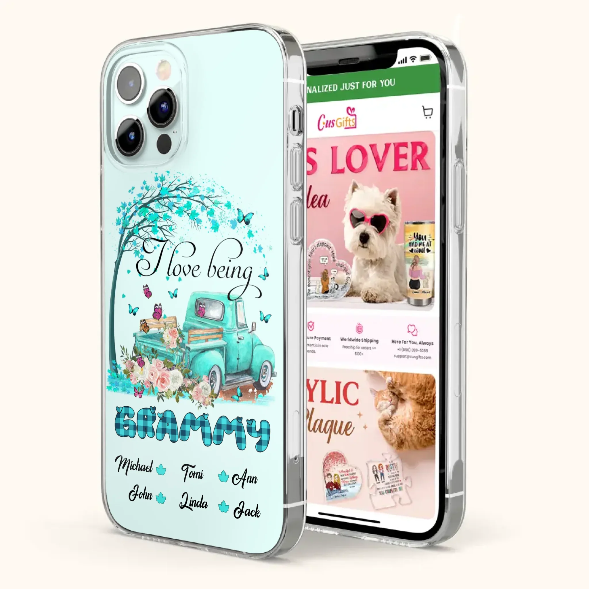 Custom Personalized Phone Case - I Love Being Grandma - R5OIKQ