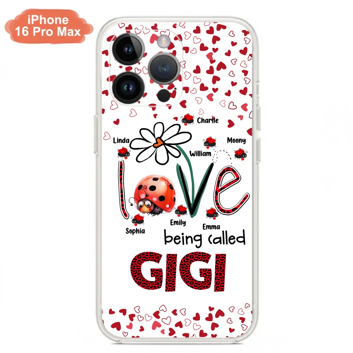 Custom Personalized Grandma Phone Case - Gift Idea For Grandma - Upto 7 Kids - Love Being Called Gigi - Cases For iPhone/Samsung