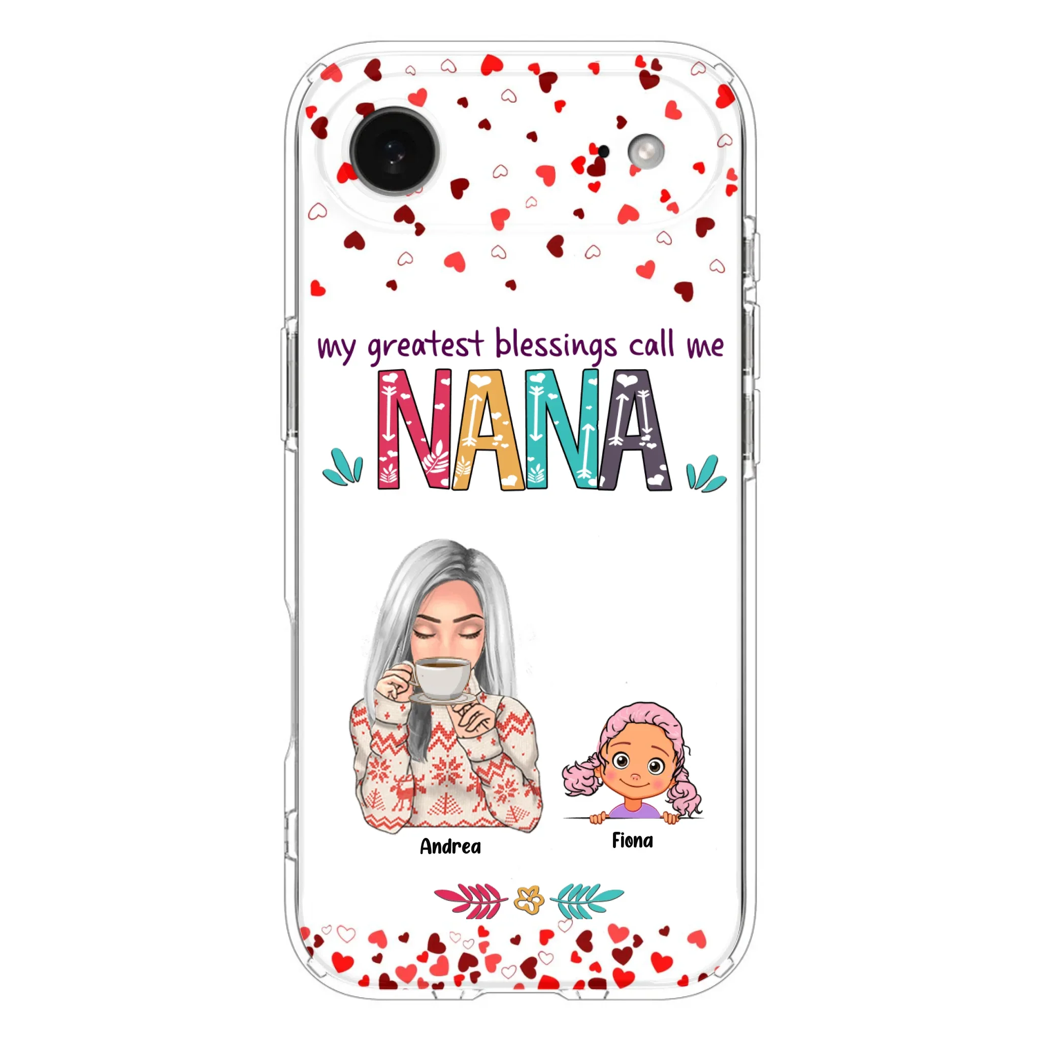 Custom Personalized Grandma & Grandkids Phone Case - Upto 5 Kids - My Greatest Blessings Call Me Nana - For iPhone And Samsung Phone Case
