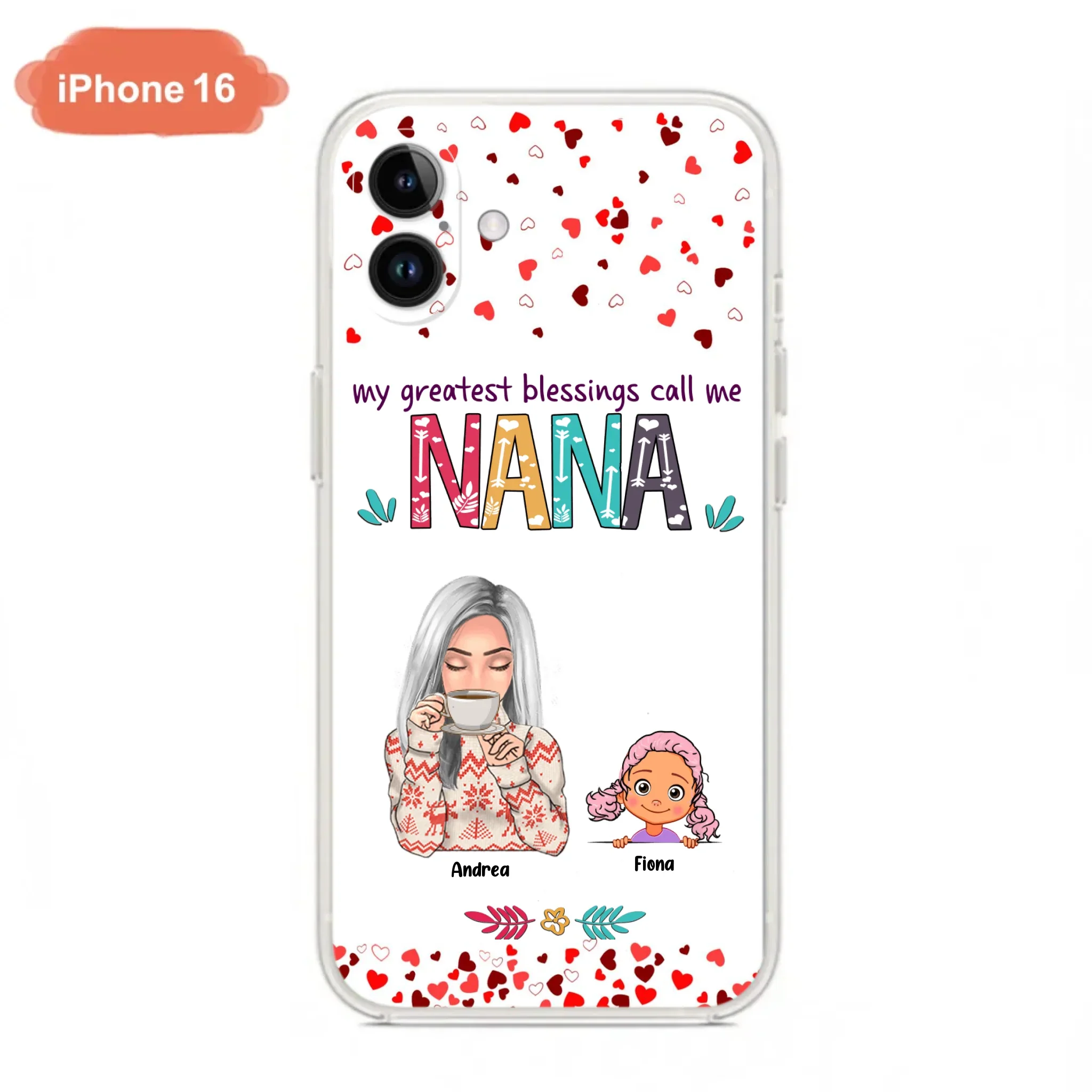 Custom Personalized Grandma & Grandkids Phone Case - Upto 5 Kids - My Greatest Blessings Call Me Nana - For iPhone And Samsung Phone Case