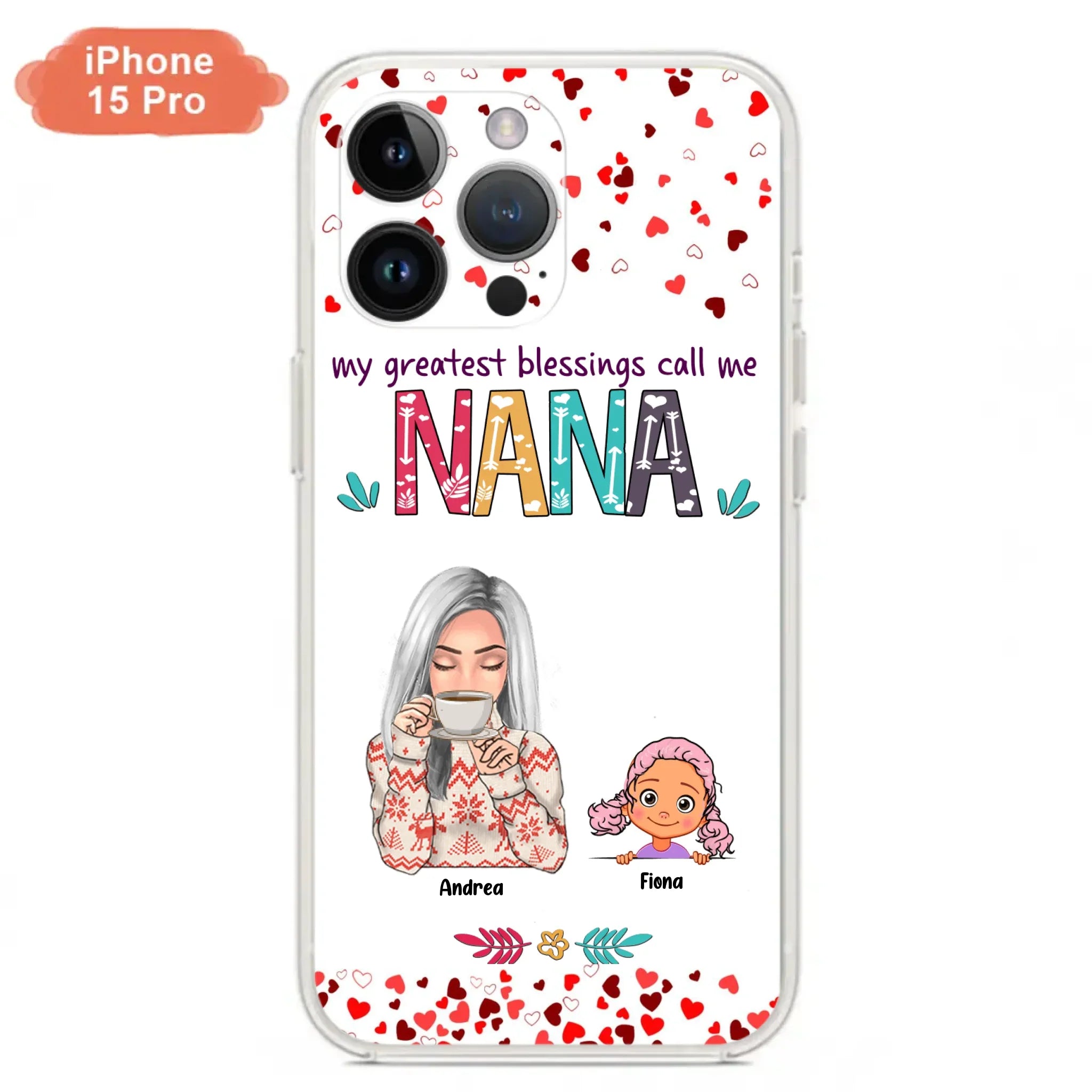 Custom Personalized Grandma & Grandkids Phone Case - Upto 5 Kids - My Greatest Blessings Call Me Nana - For iPhone And Samsung Phone Case