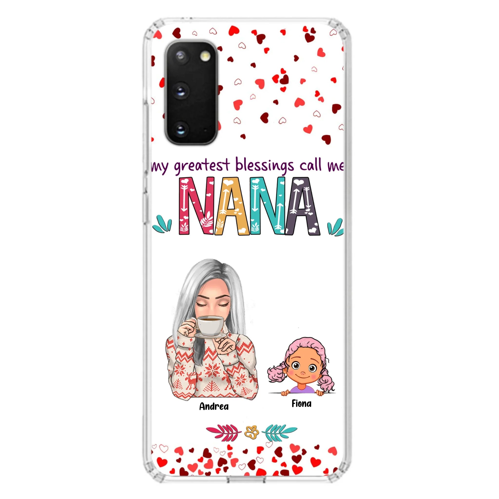 Custom Personalized Grandma & Grandkids Phone Case - Upto 5 Kids - My Greatest Blessings Call Me Nana - For iPhone And Samsung Phone Case