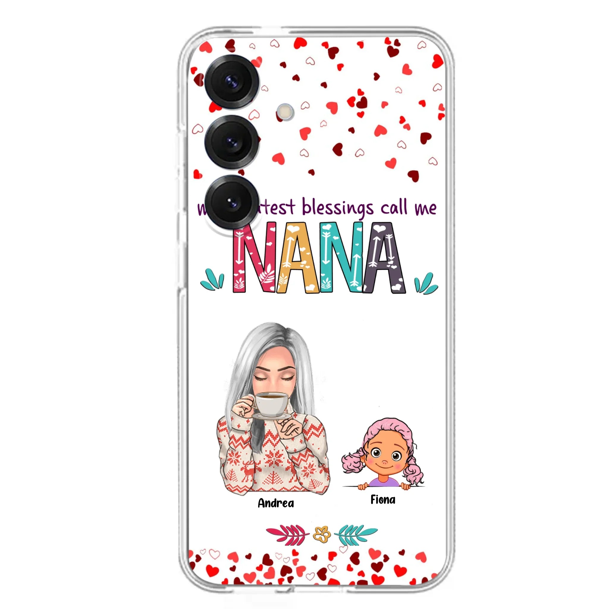 Custom Personalized Grandma & Grandkids Phone Case - Upto 5 Kids - My Greatest Blessings Call Me Nana - For iPhone And Samsung Phone Case