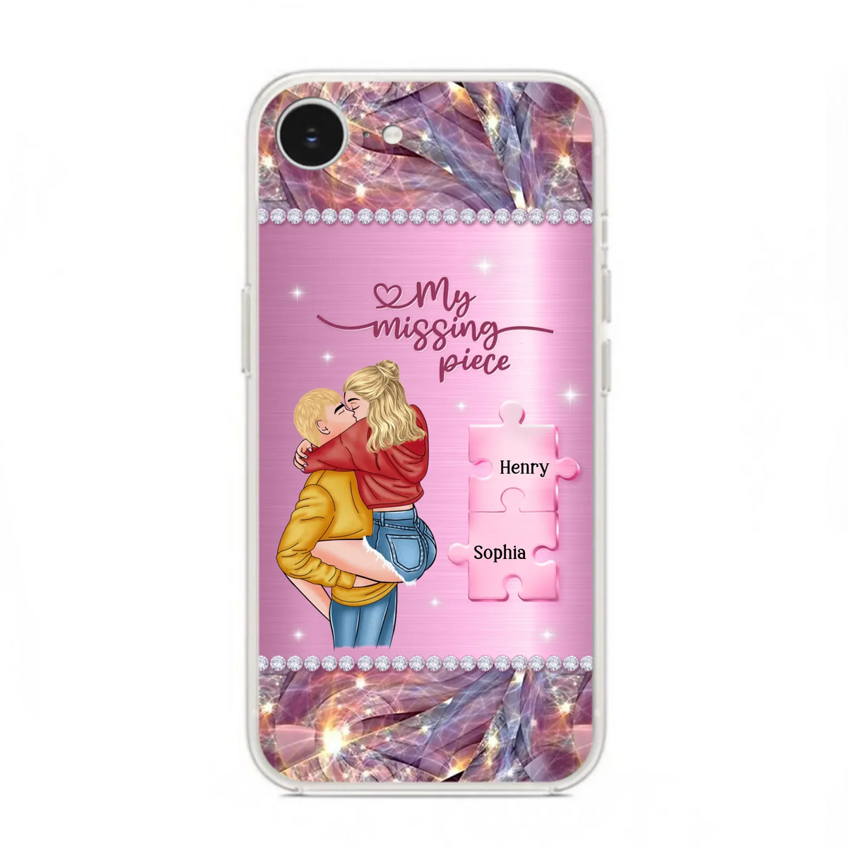 Custom Personalized Couple iPhone/ Samsung Phone Case - Gift Idea For Couple/ Christmas - My Missing Piece
