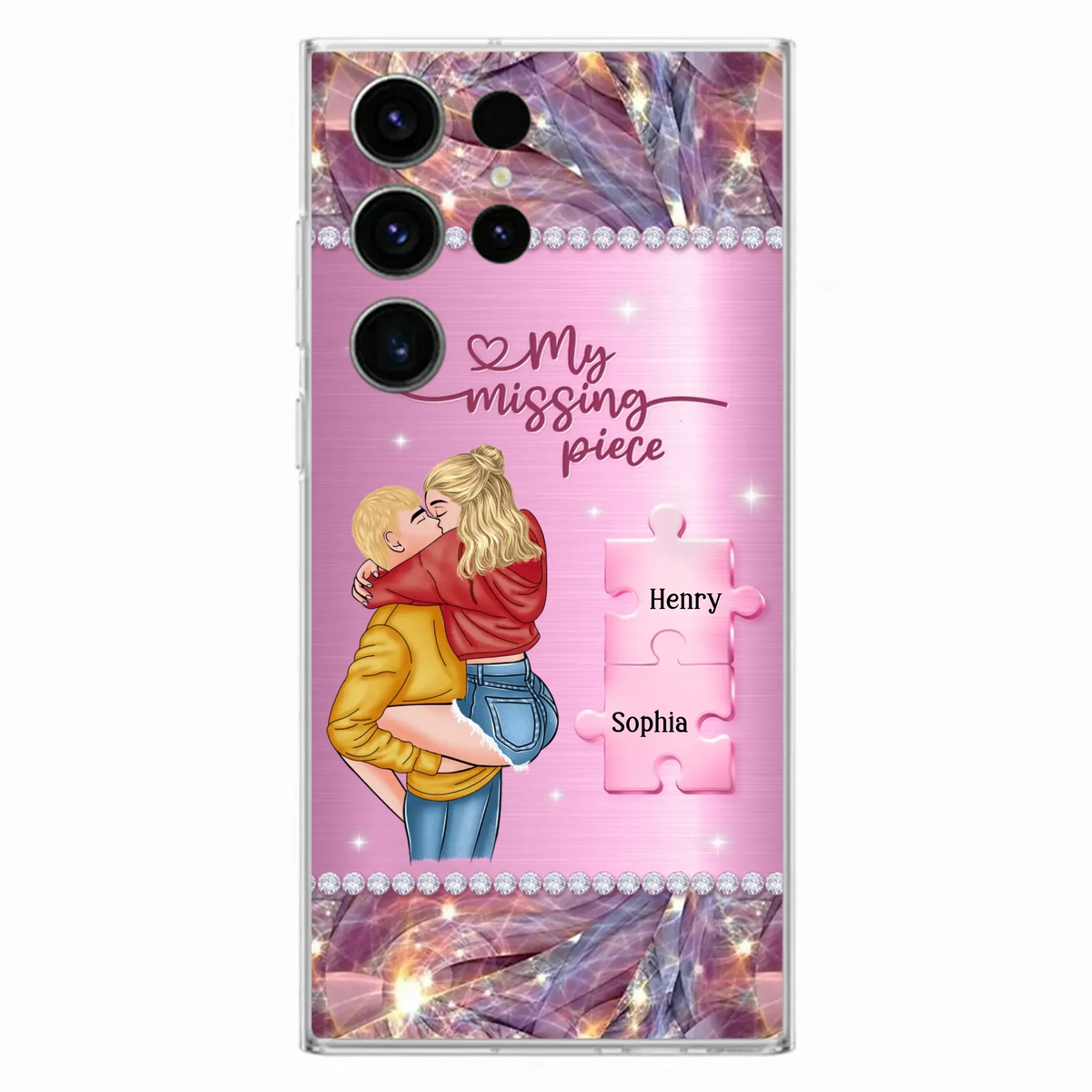 Custom Personalized Couple iPhone/ Samsung Phone Case - Gift Idea For Couple/ Christmas - My Missing Piece