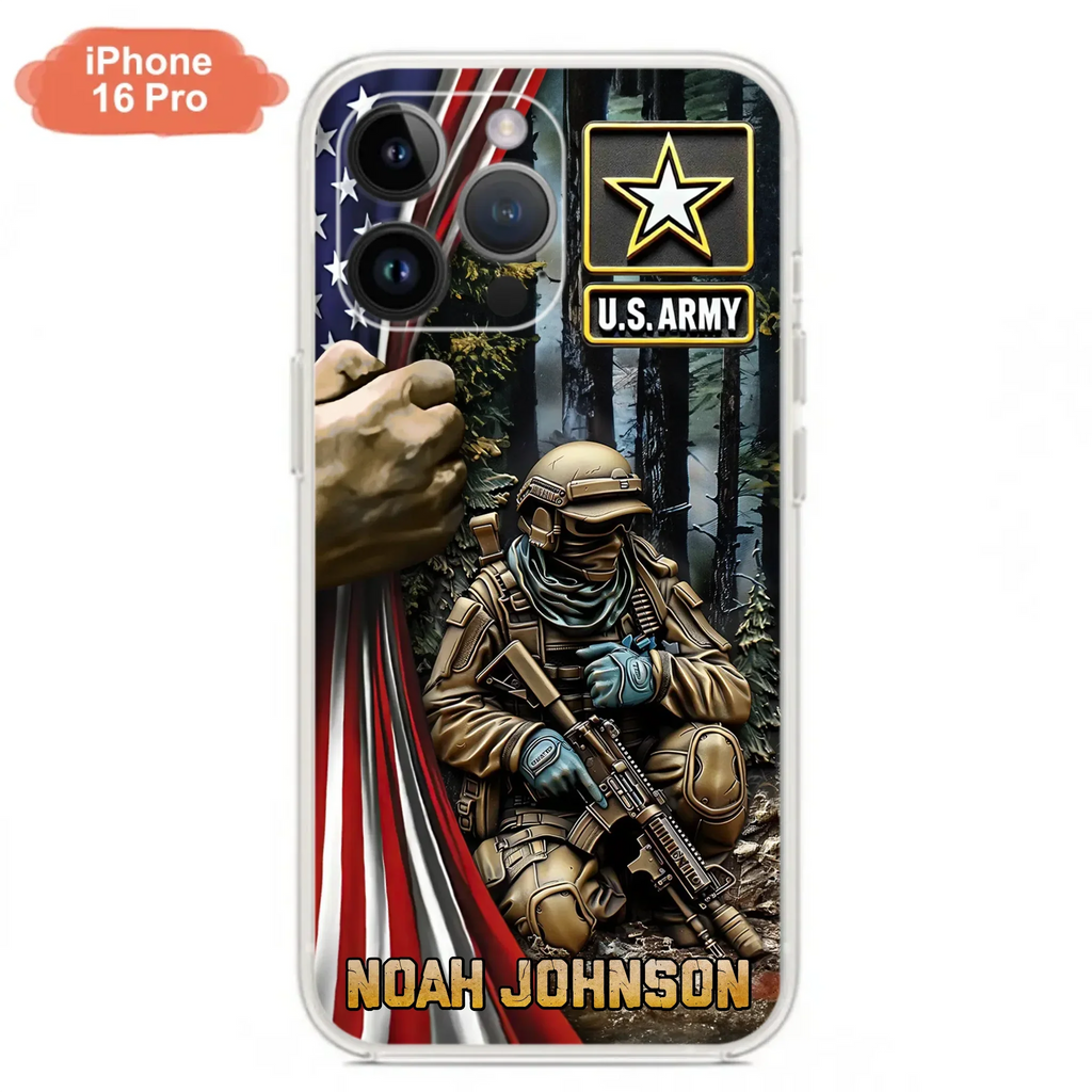 Custom Personalized Veteran Phone Case For iPhone/ Samsung - Veteran Gift Idea - Custom Name