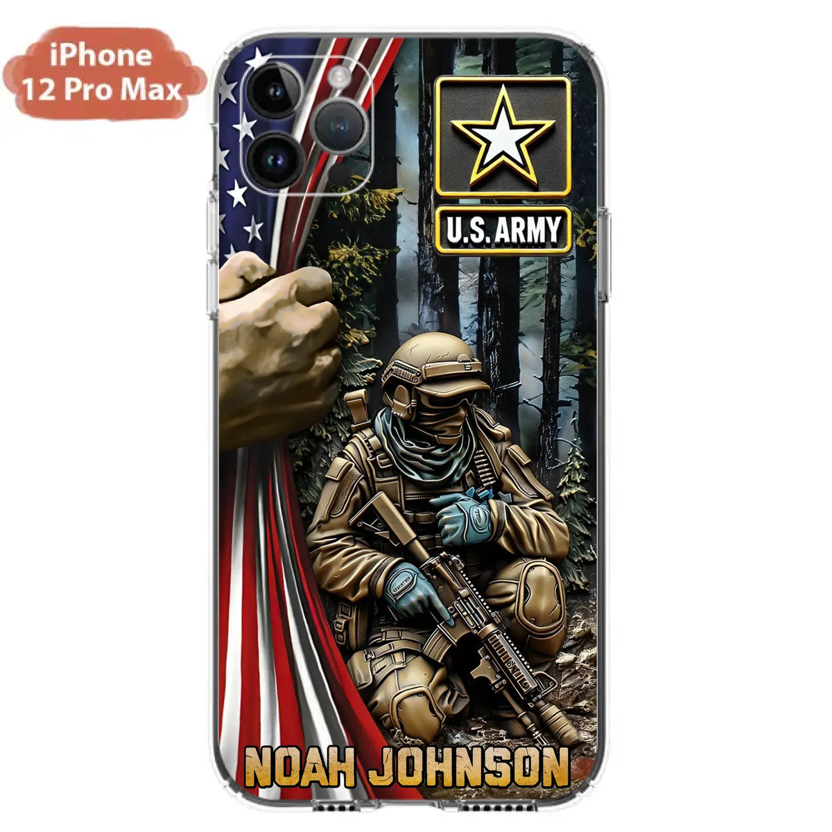 Custom Personalized Veteran Phone Case For iPhone/ Samsung - Veteran Gift Idea - Custom Name