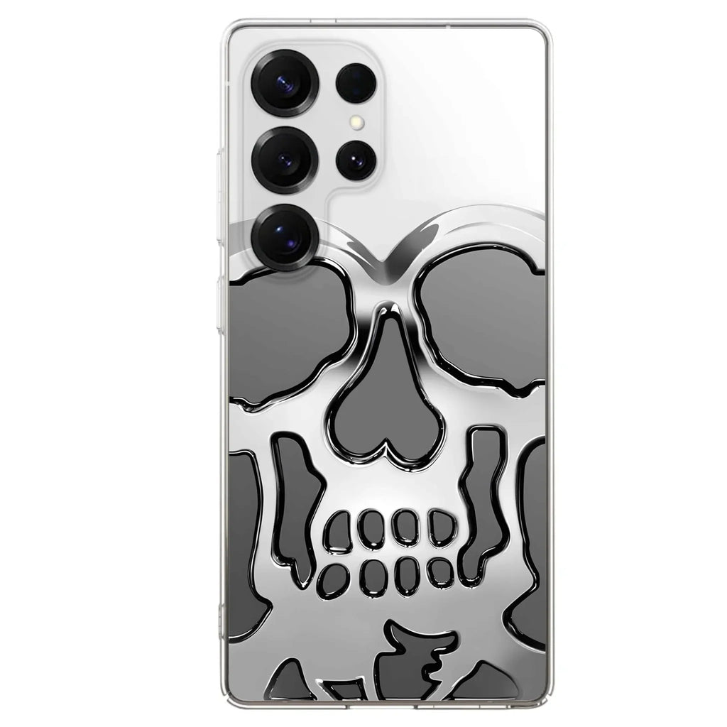 Custom Personalized Veteran Skull Metalic Phone Case - Gift Idea For Veteran - Case For iPhone/ Samsung