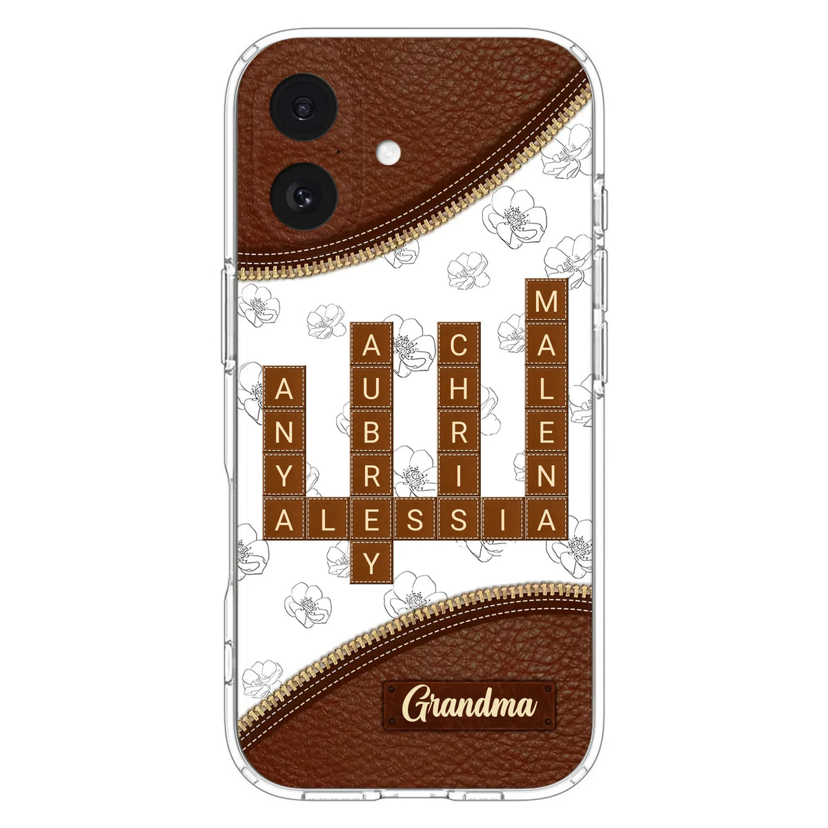 Custom Personalized Grandma Crossword iPhone/ Samsung Case - Gift Idea For Christmas/ Grandma