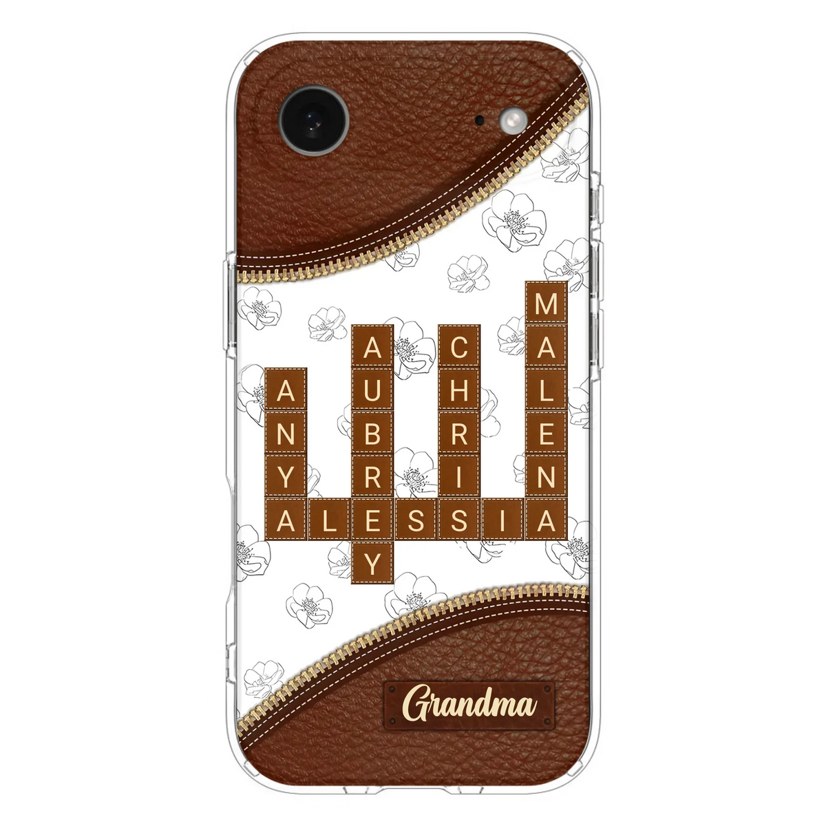 Custom Personalized Grandma Crossword iPhone/ Samsung Case - Gift Idea For Christmas/ Grandma
