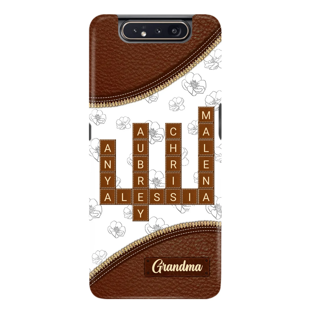 Custom Personalized Grandma Crossword iPhone/ Samsung Case - Gift Idea For Christmas/ Grandma