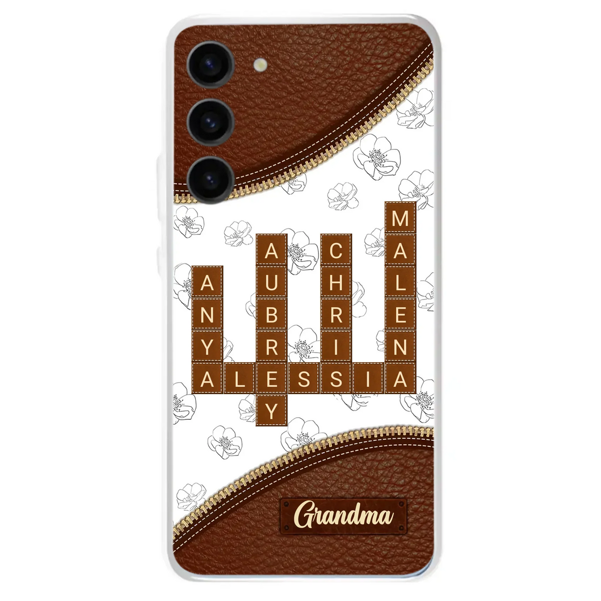 Custom Personalized Grandma Crossword iPhone/ Samsung Case - Gift Idea For Christmas/ Grandma
