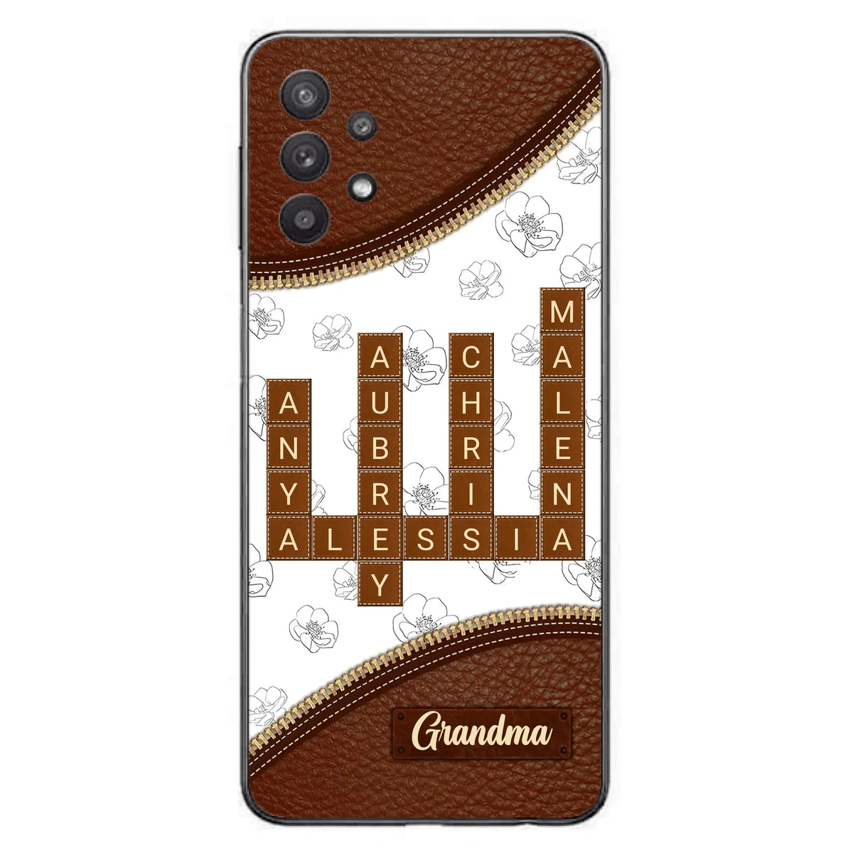 Custom Personalized Grandma Crossword iPhone/ Samsung Case - Gift Idea For Christmas/ Grandma