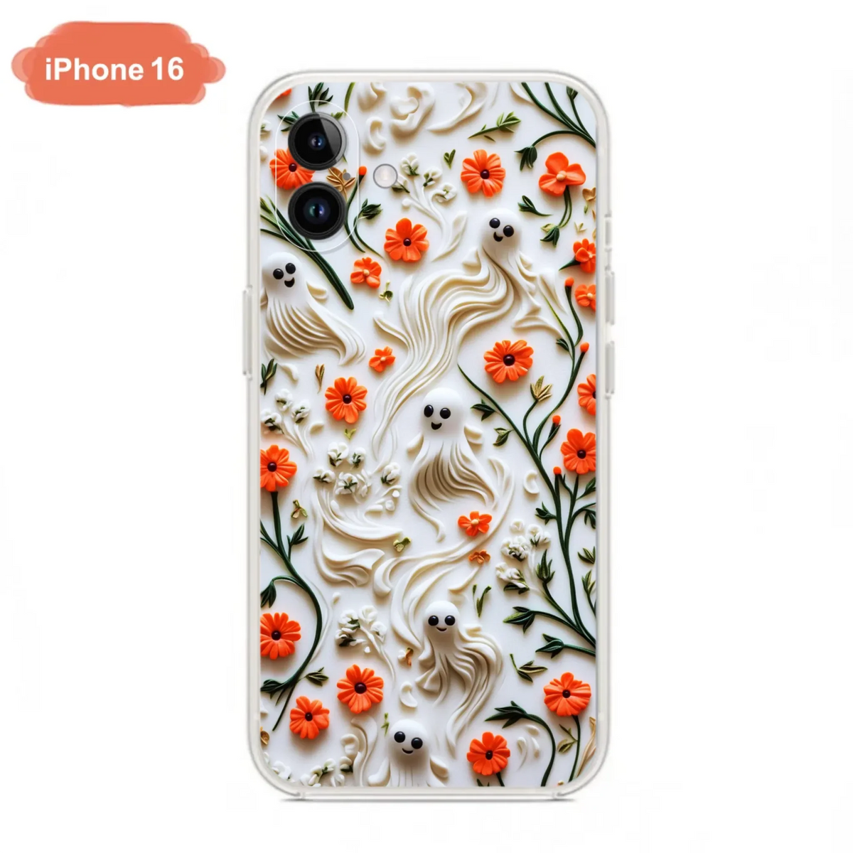 Custom Personalized 3D Clay Boo Phone Case - Halloween Gift Idea - Case For iPhone/ Samsung