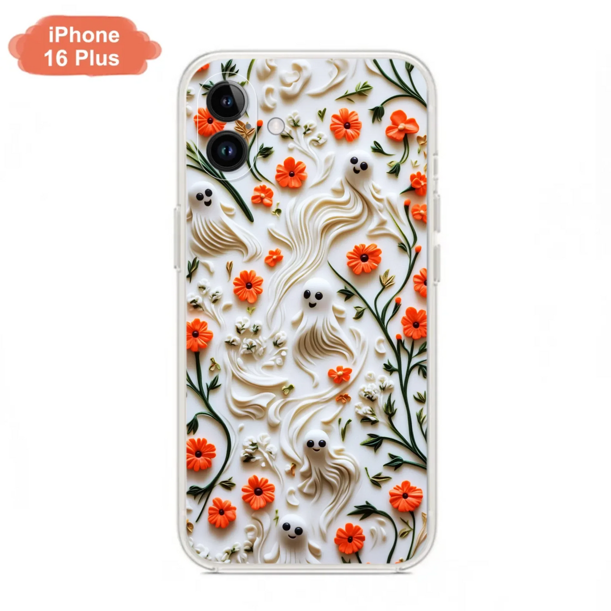 Custom Personalized 3D Clay Boo Phone Case - Halloween Gift Idea - Case For iPhone/ Samsung