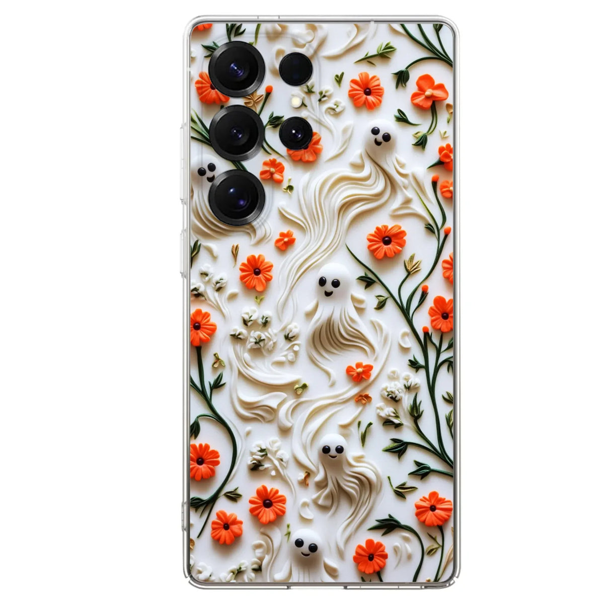 Custom Personalized 3D Clay Boo Phone Case - Halloween Gift Idea - Case For iPhone/ Samsung