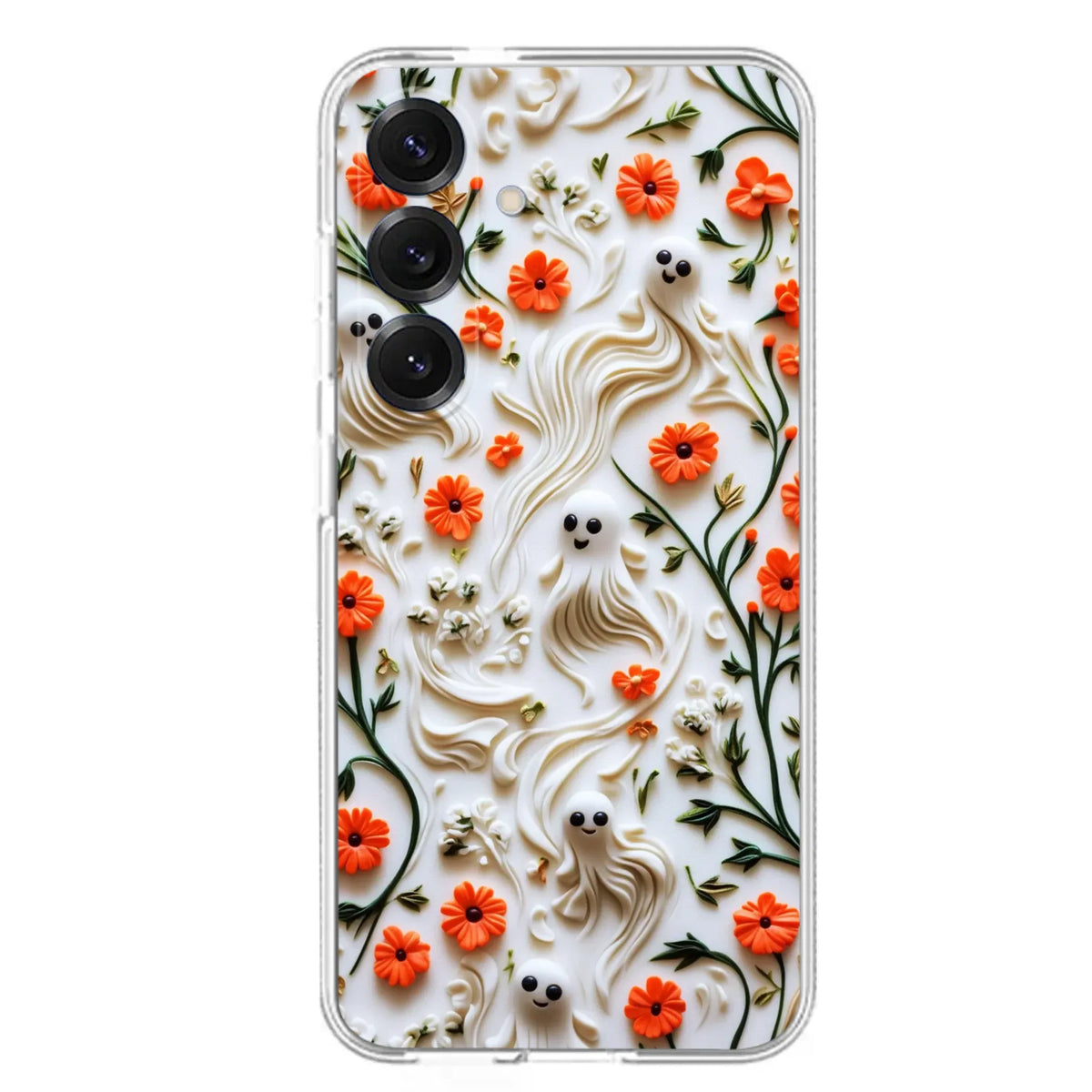 Custom Personalized 3D Clay Boo Phone Case - Halloween Gift Idea - Case For iPhone/ Samsung