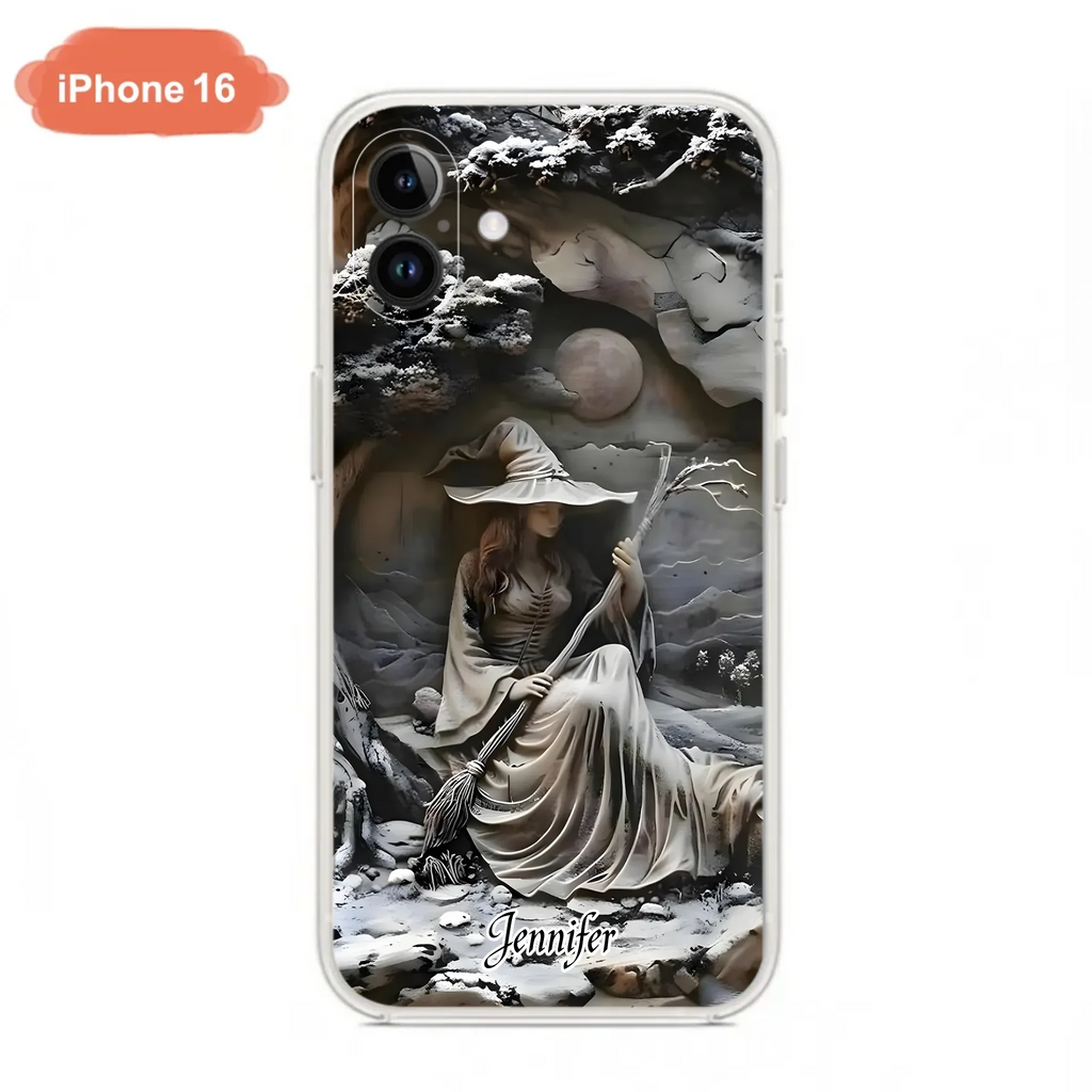 Custom Personalized Witch Phone Case - Halloween/ Birthday Gift Idea For Yourself, Witch Lovers - Case For iPhone/ Samsung