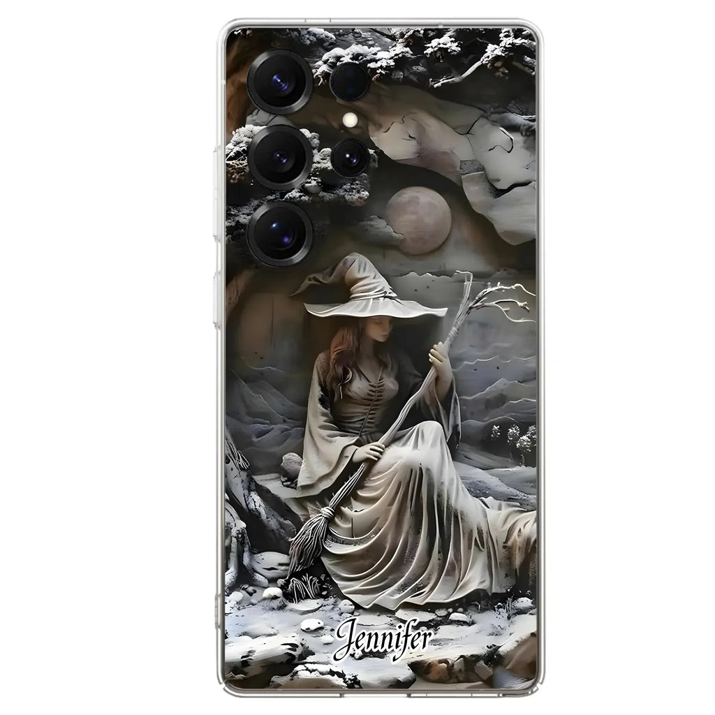 Custom Personalized Witch Phone Case - Halloween/ Birthday Gift Idea For Yourself, Witch Lovers - Case For iPhone/ Samsung