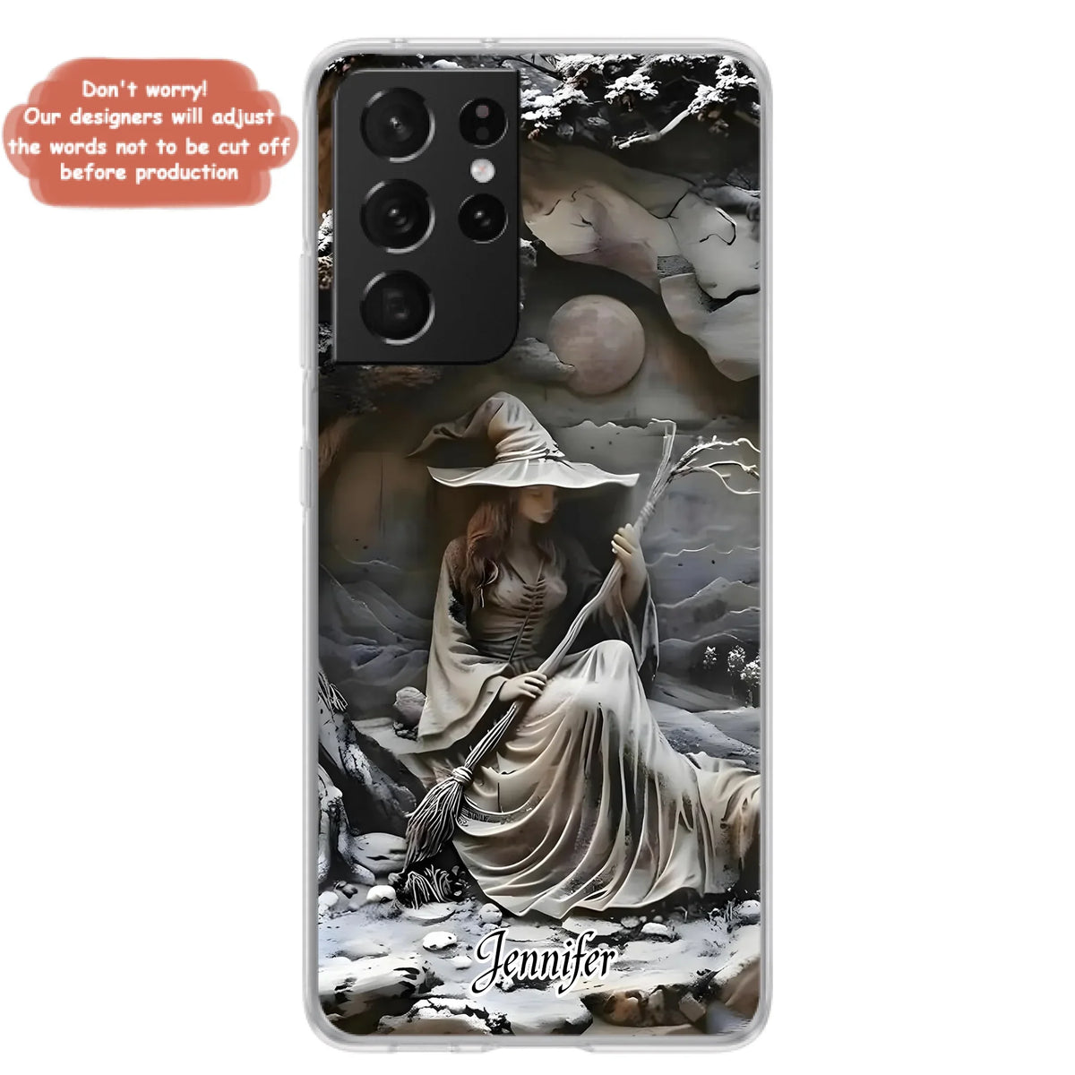 Custom Personalized Witch Phone Case - Halloween/ Birthday Gift Idea For Yourself, Witch Lovers - Case For iPhone/ Samsung