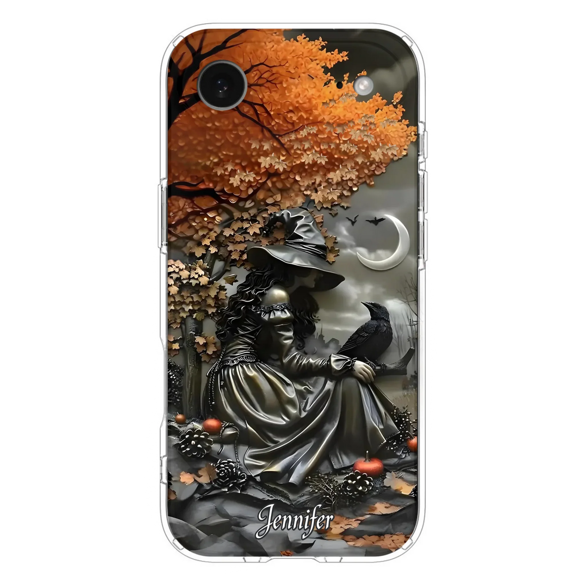 Custom Personalized Witch Phone Case - Halloween/ Birthday Gift Idea For Yourself, Women, Witch Lovers - Case For iPhone/ Samsung