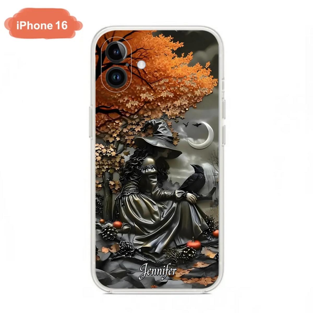 Custom Personalized Witch Phone Case - Halloween/ Birthday Gift Idea For Yourself, Women, Witch Lovers - Case For iPhone/ Samsung