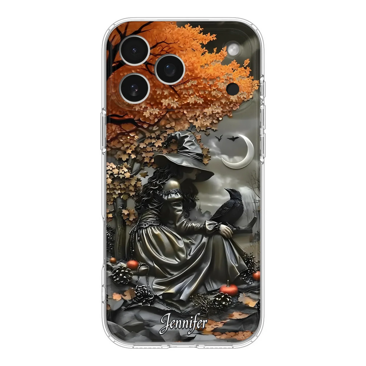 Custom Personalized Witch Phone Case - Halloween/ Birthday Gift Idea For Yourself, Women, Witch Lovers - Case For iPhone/ Samsung