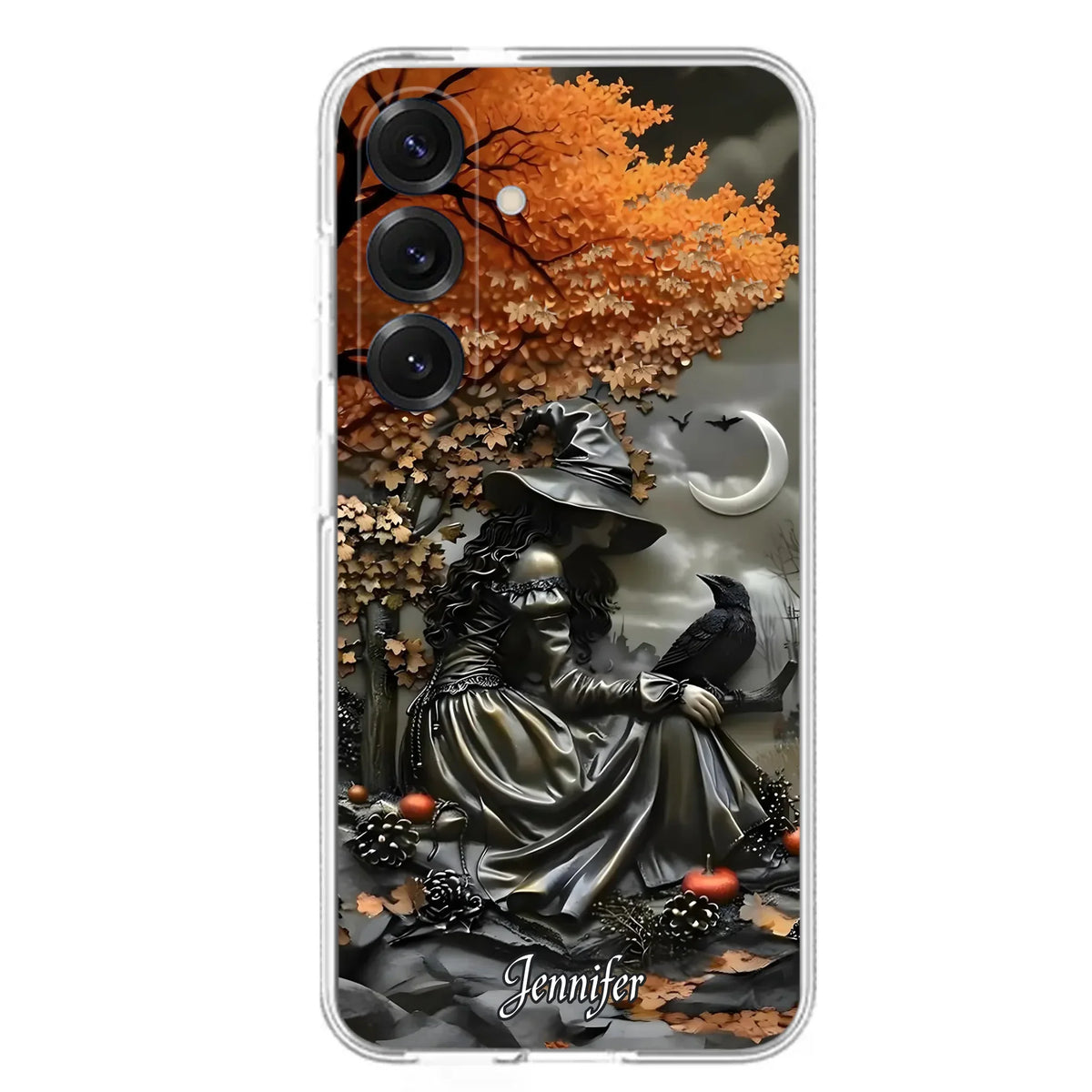 Custom Personalized Witch Phone Case - Halloween/ Birthday Gift Idea For Yourself, Women, Witch Lovers - Case For iPhone/ Samsung