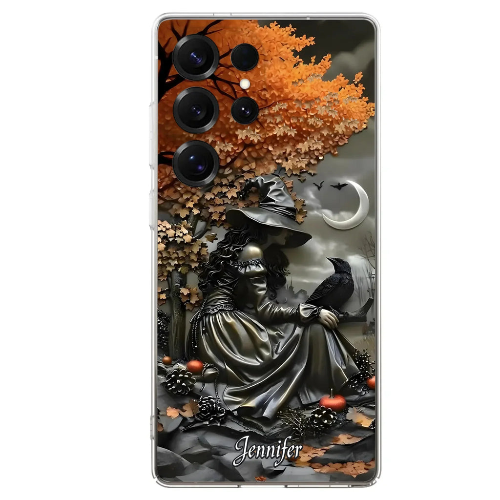 Custom Personalized Witch Phone Case - Halloween/ Birthday Gift Idea For Yourself, Women, Witch Lovers - Case For iPhone/ Samsung