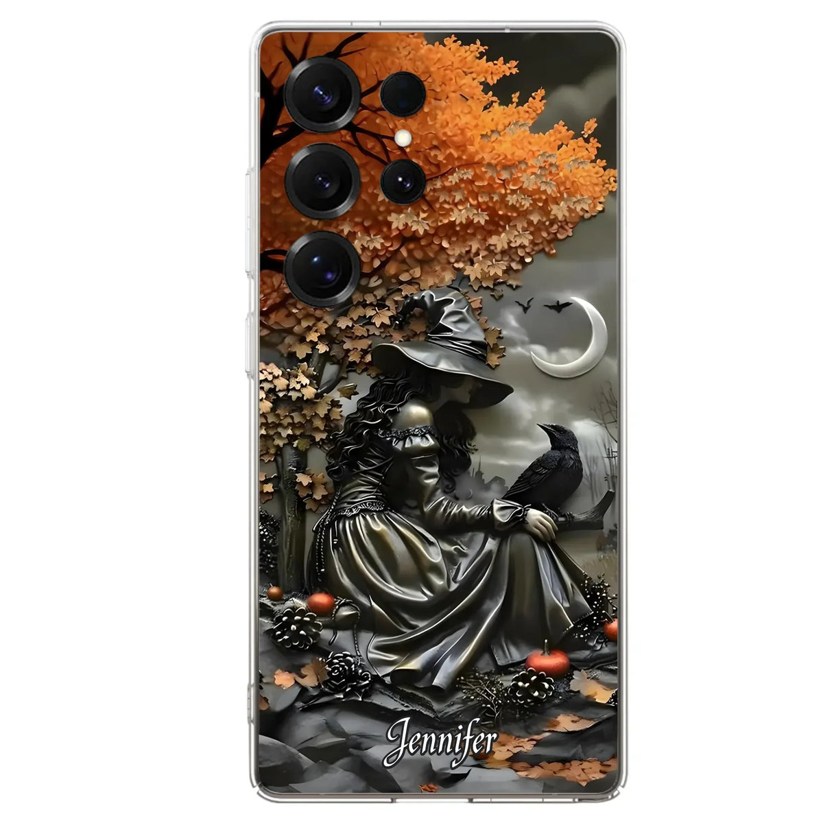 Custom Personalized Witch Phone Case - Halloween/ Birthday Gift Idea For Yourself, Women, Witch Lovers - Case For iPhone/ Samsung