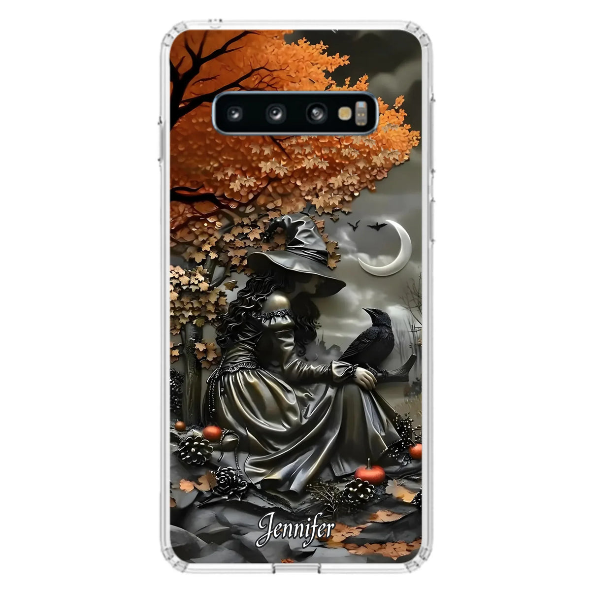 Custom Personalized Witch Phone Case - Halloween/ Birthday Gift Idea For Yourself, Women, Witch Lovers - Case For iPhone/ Samsung