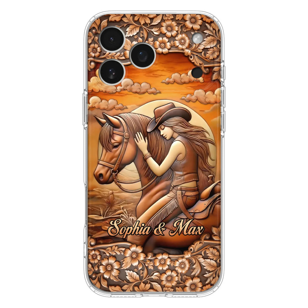 Custom Personalized Horse Girl Phone Case - Gift Idea For Horse Lover - Case For iPhone/ Samsung