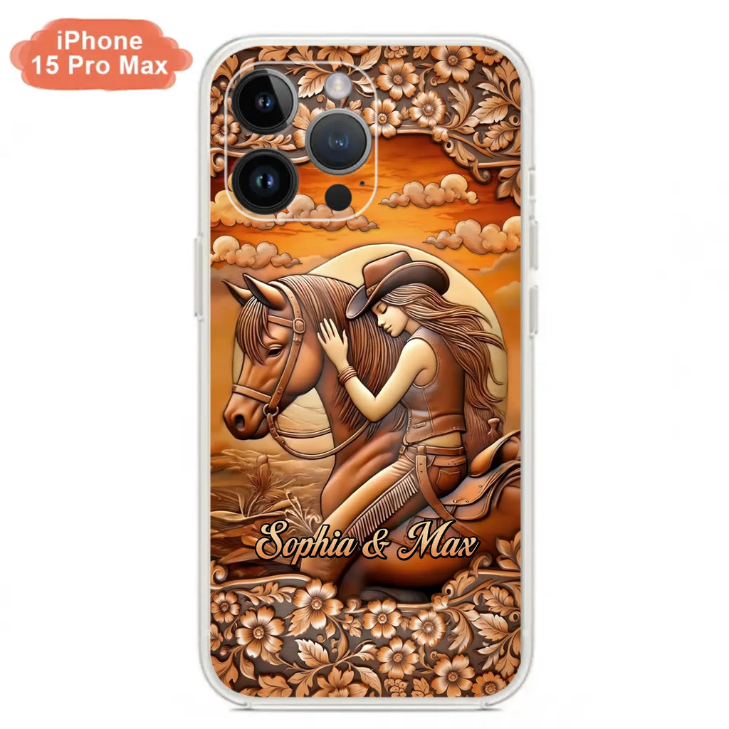 Custom Personalized Horse Girl Phone Case - Gift Idea For Horse Lover - Case For iPhone/ Samsung