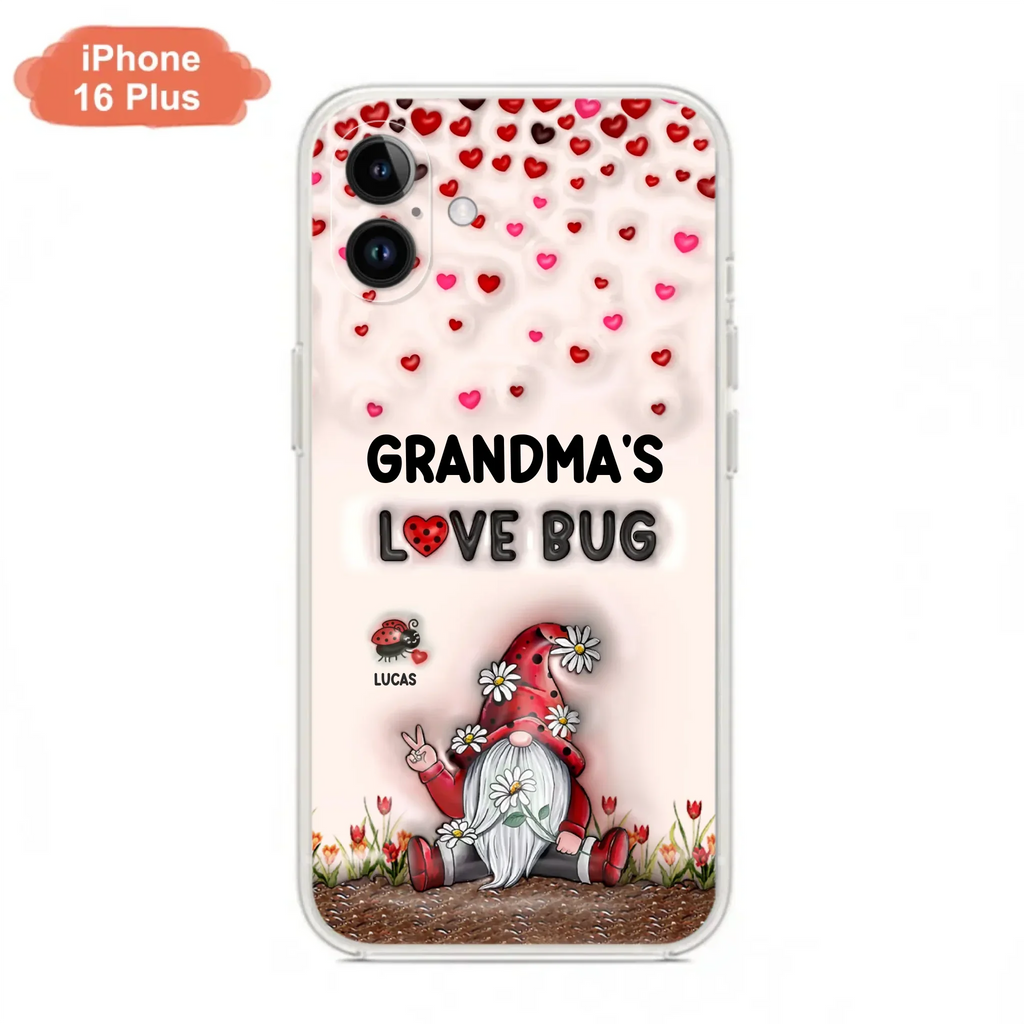 Custom Personalized Grandma's Love Bugs Phone Case - Upto 12 Kids - Mother's Day Gift Idea for Grandma/ Mom - Case for iPhone/ Samsung