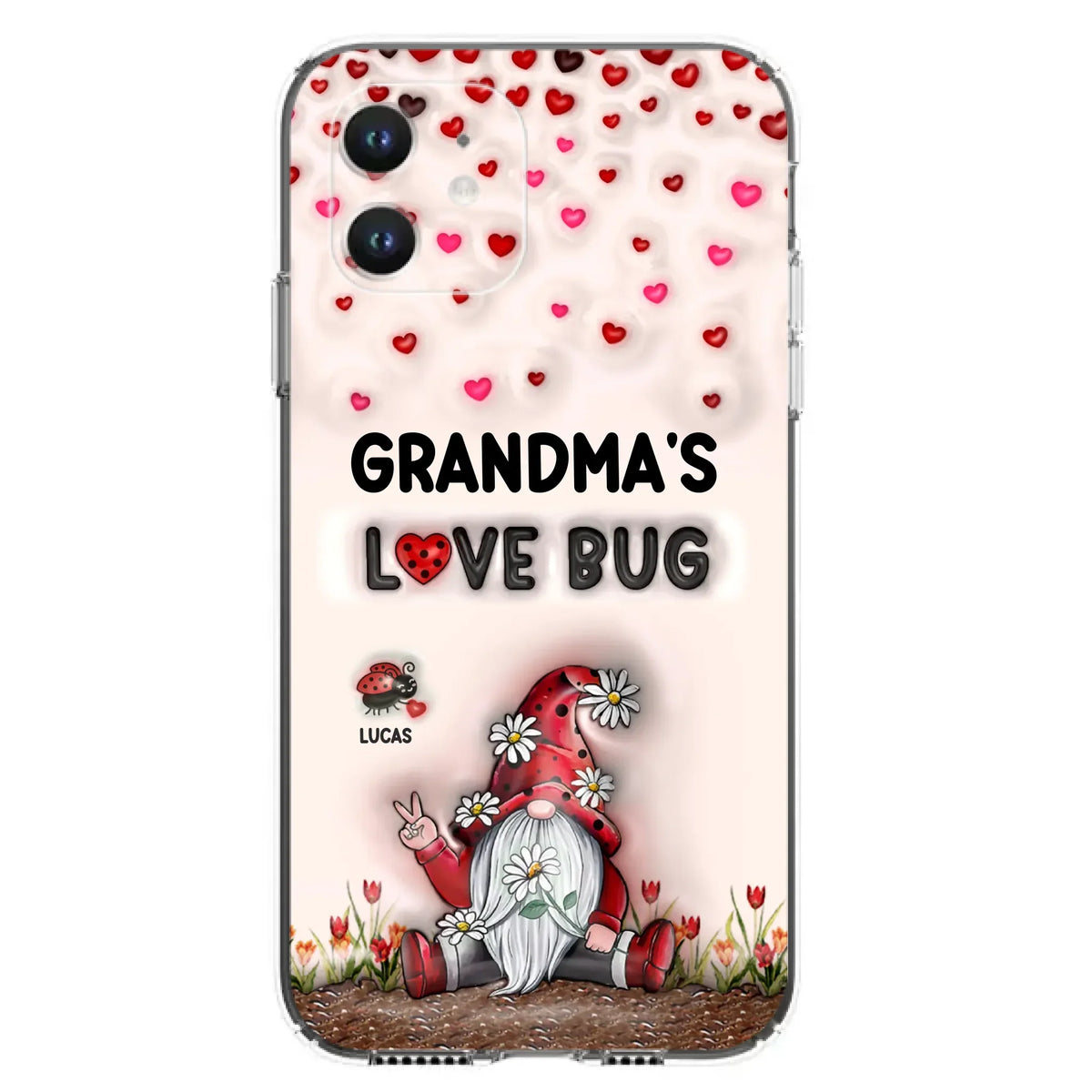 Custom Personalized Grandma's Love Bugs Phone Case - Upto 12 Kids - Mother's Day Gift Idea for Grandma/ Mom - Case for iPhone/ Samsung