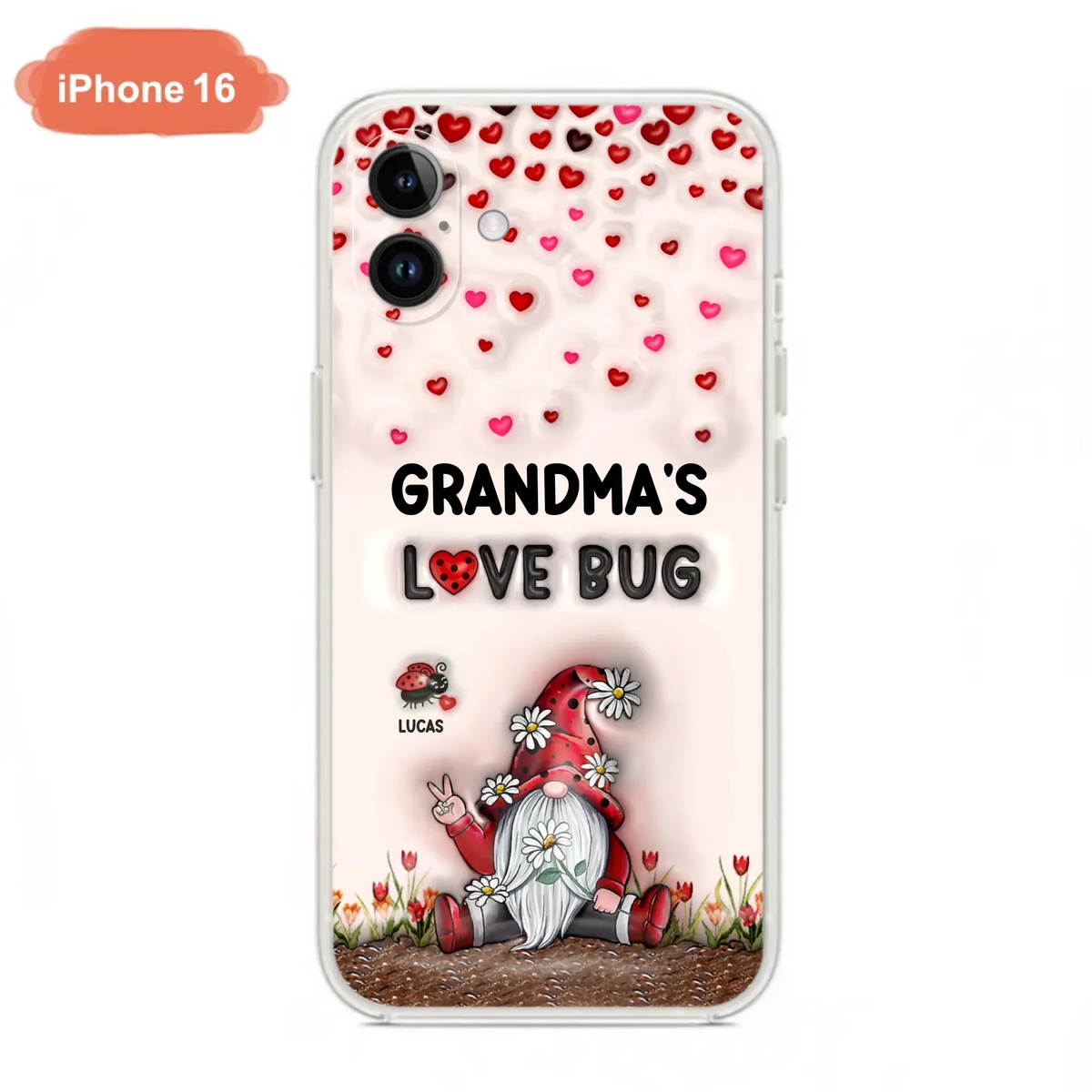 Custom Personalized Grandma's Love Bugs Phone Case - Upto 12 Kids - Mother's Day Gift Idea for Grandma/ Mom - Case for iPhone/ Samsung