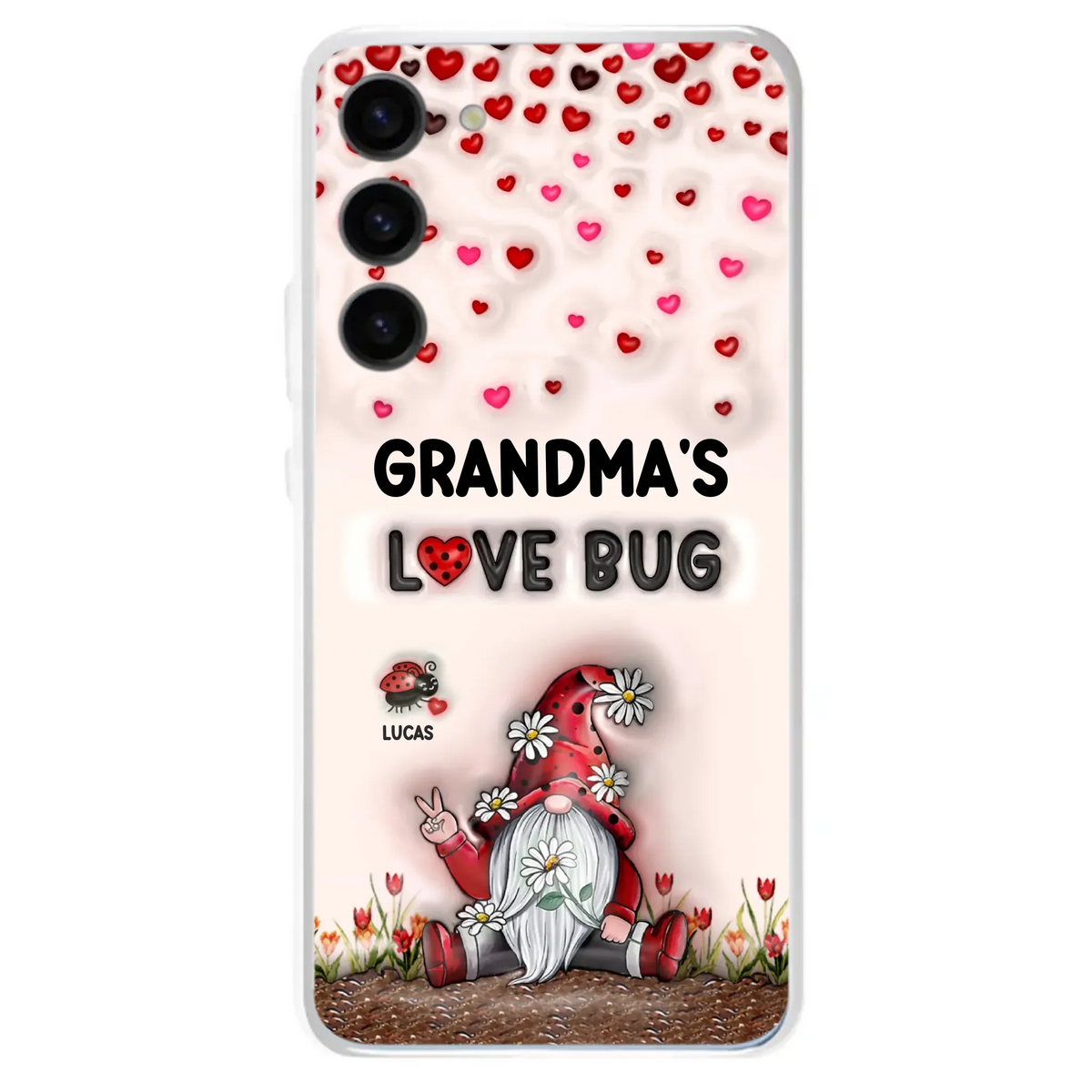 Custom Personalized Grandma's Love Bugs Phone Case - Upto 12 Kids - Mother's Day Gift Idea for Grandma/ Mom - Case for iPhone/ Samsung