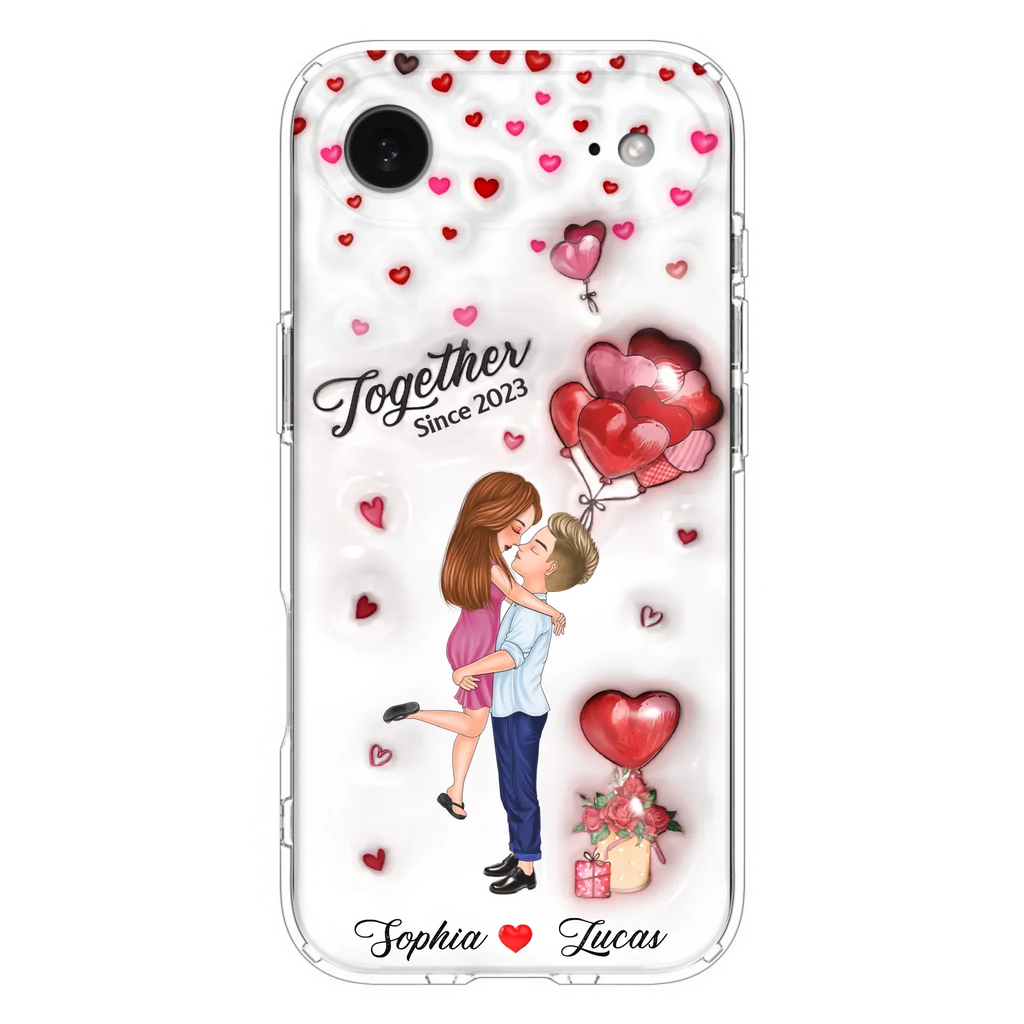 Custom Personalized Couple 3D Phone Case - Gift Idea For Couple - Case For iPhone/ Samsung - Together Since