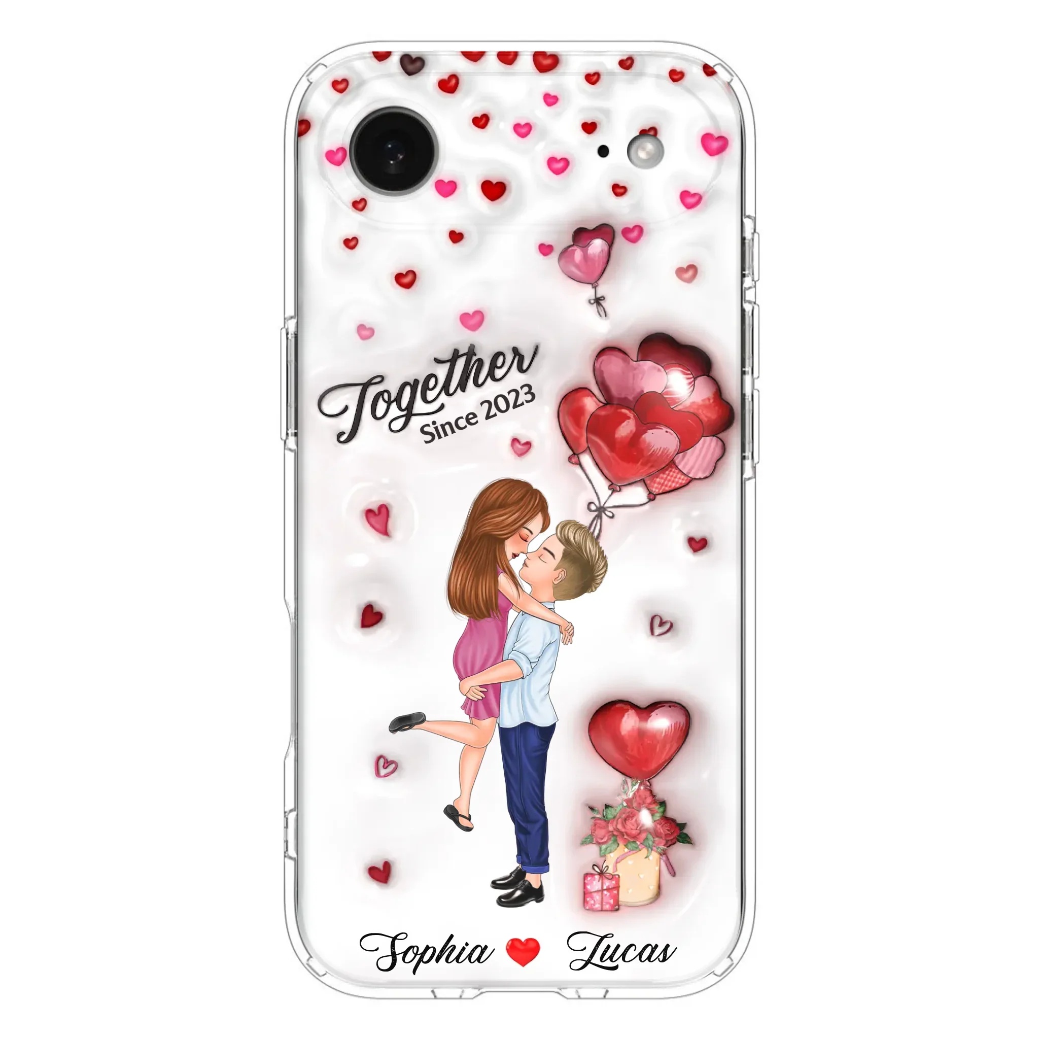 Custom Personalized Couple 3D Phone Case - Gift Idea For Couple - Case For iPhone/ Samsung - Together Since