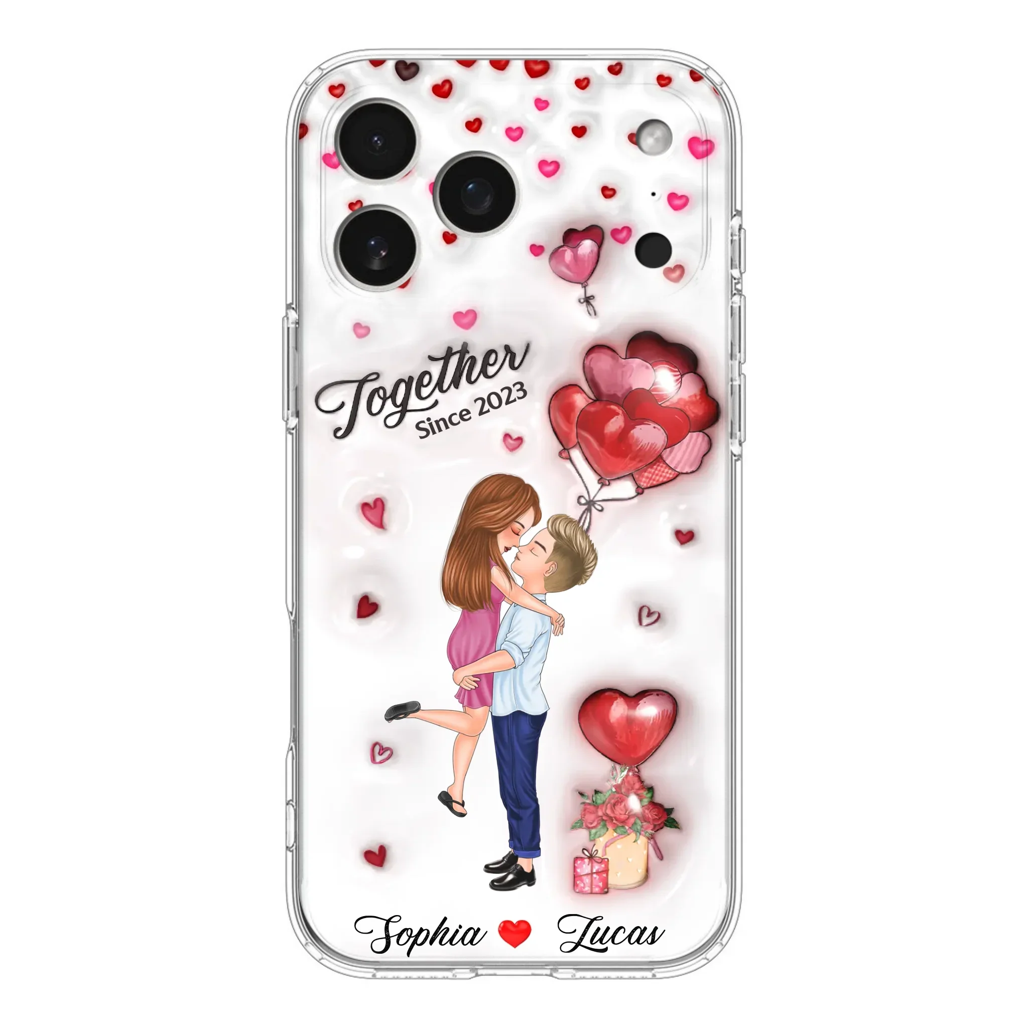 Custom Personalized Couple 3D Phone Case - Gift Idea For Couple - Case For iPhone/ Samsung - Together Since
