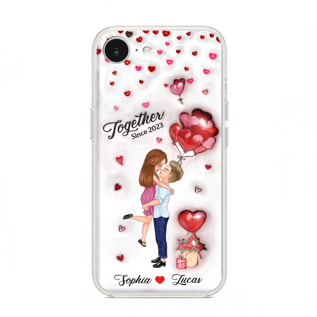 Custom Personalized Couple 3D Phone Case - Gift Idea For Couple - Case For iPhone/ Samsung - Together Since