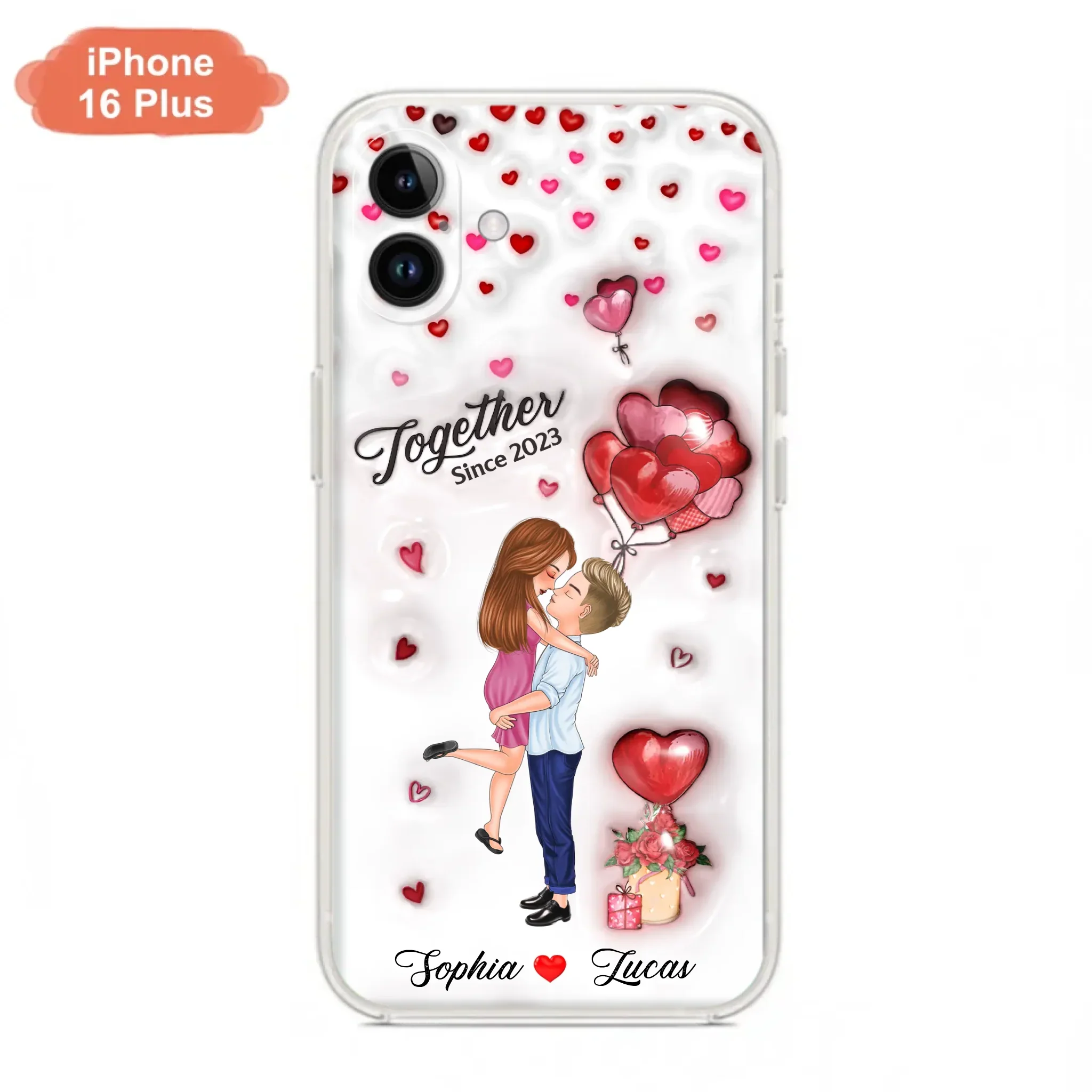 Custom Personalized Couple 3D Phone Case - Gift Idea For Couple - Case For iPhone/ Samsung - Together Since
