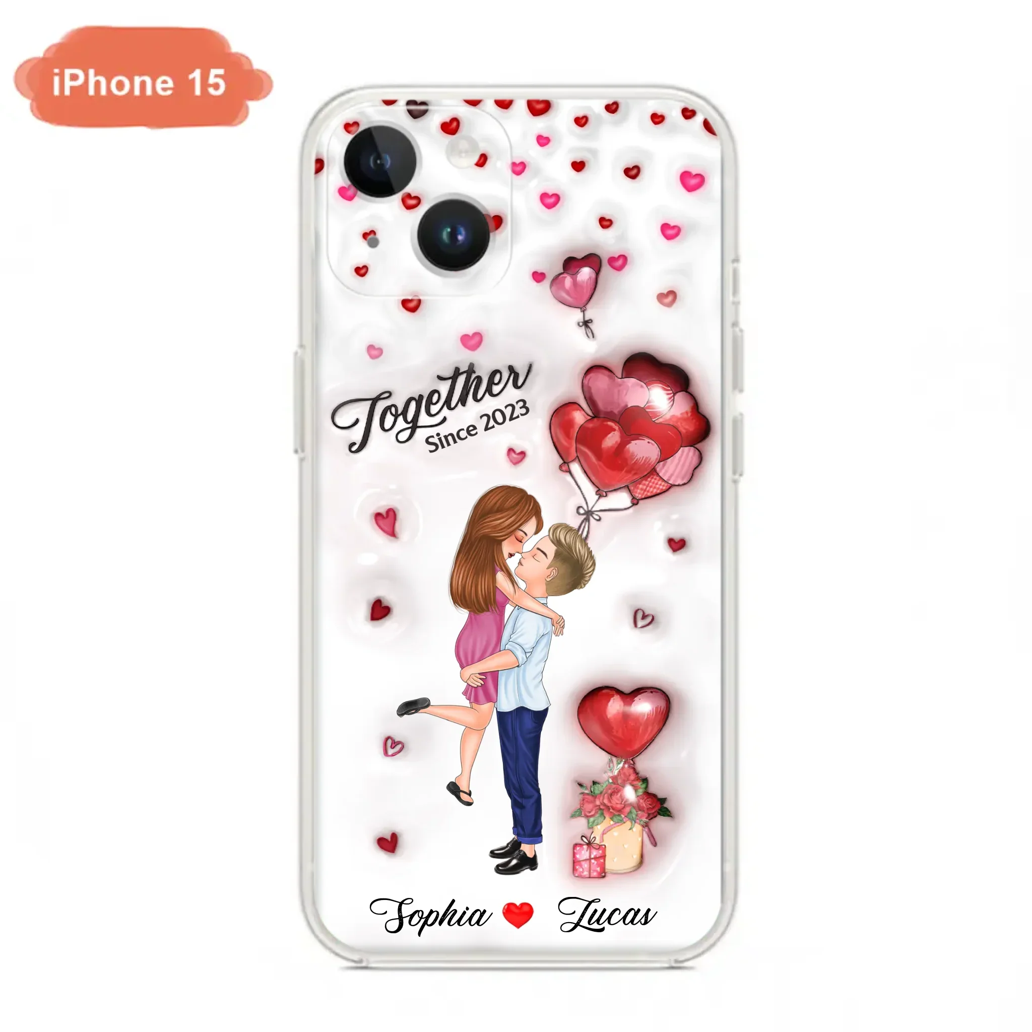 Custom Personalized Couple 3D Phone Case - Gift Idea For Couple - Case For iPhone/ Samsung - Together Since