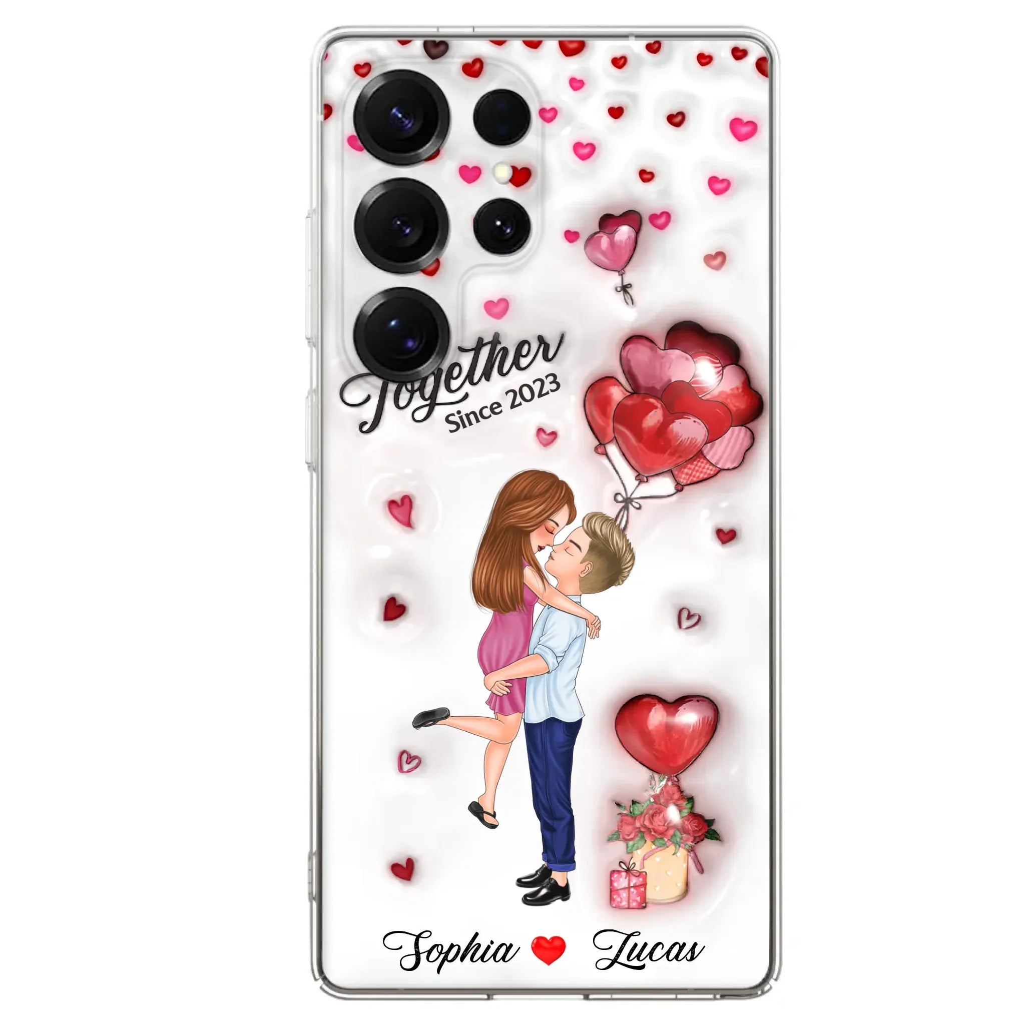 Custom Personalized Couple 3D Phone Case - Gift Idea For Couple - Case For iPhone/ Samsung - Together Since