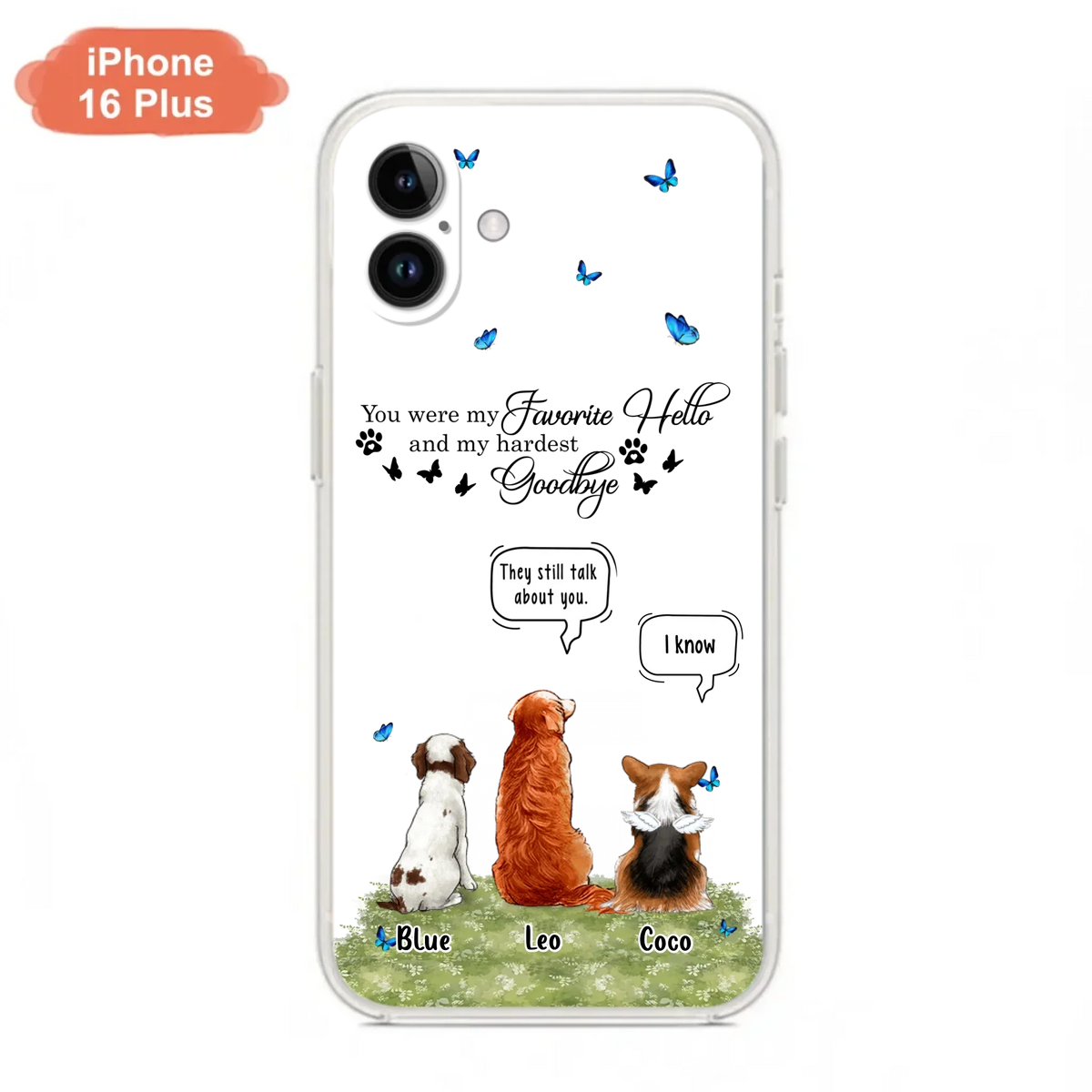 Custom Personalized Pet Phone Case - Memorial Gift Idea For Dog/ Cat Lover - You Were My Favorite Hello - Case For iPhone/Samsung