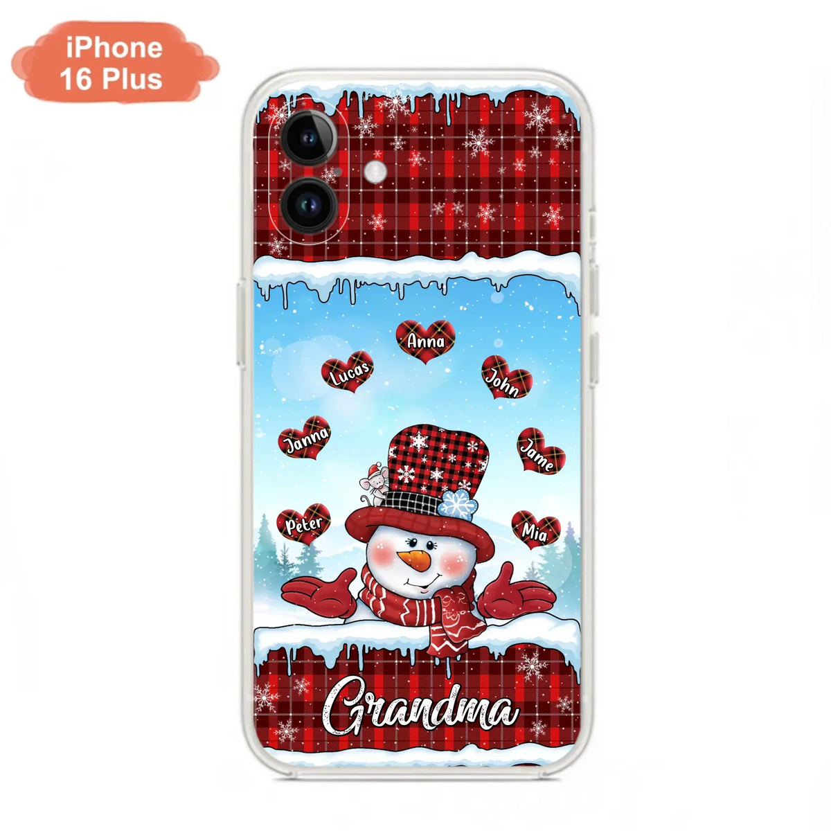 Custom Personalized Grandma Children Phone Case - Christmas Gift For Grandma/ Mom - Upto 7 Kids - Case For iPhone/ Samsung