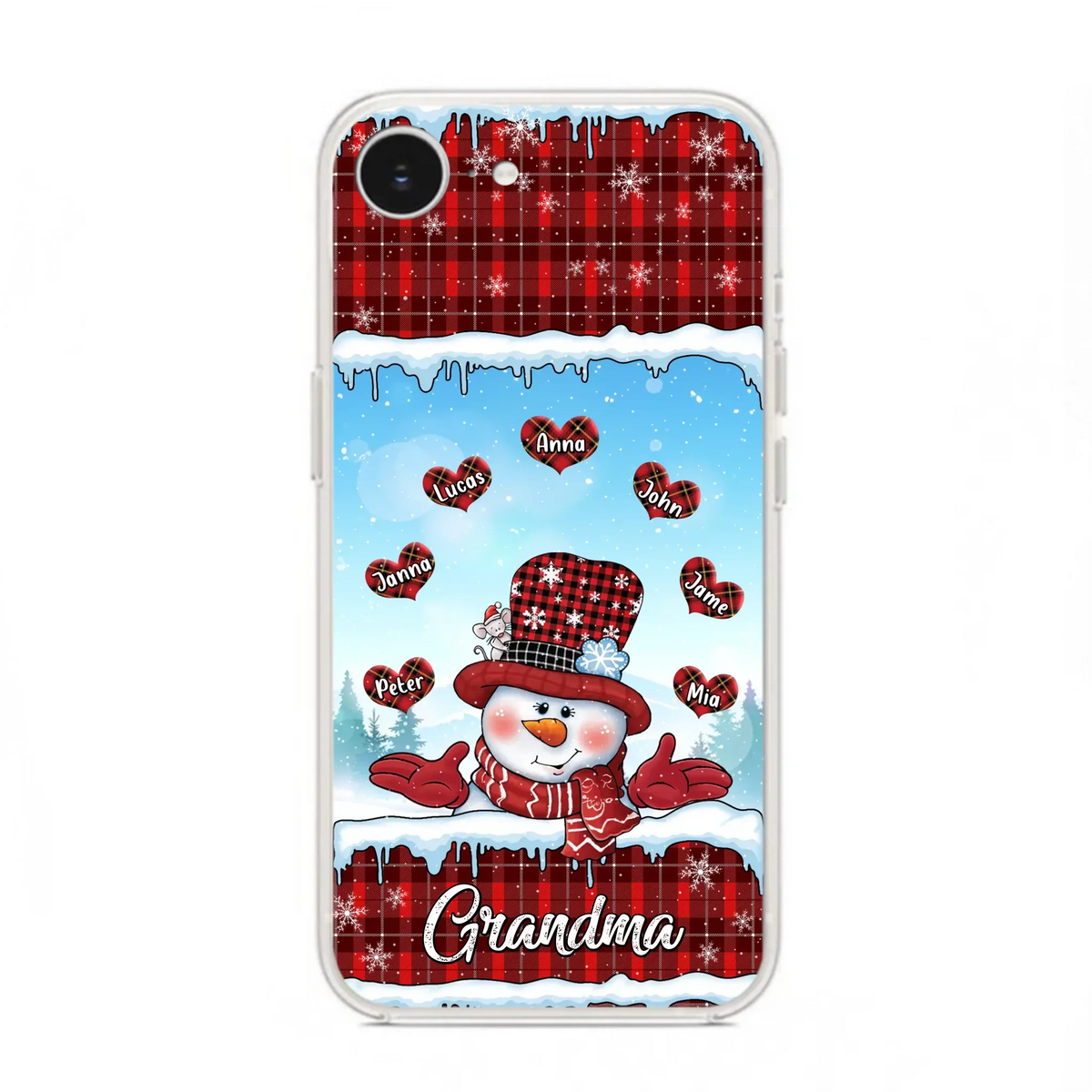 Custom Personalized Grandma Children Phone Case - Christmas Gift For Grandma/ Mom - Upto 7 Kids - Case For iPhone/ Samsung